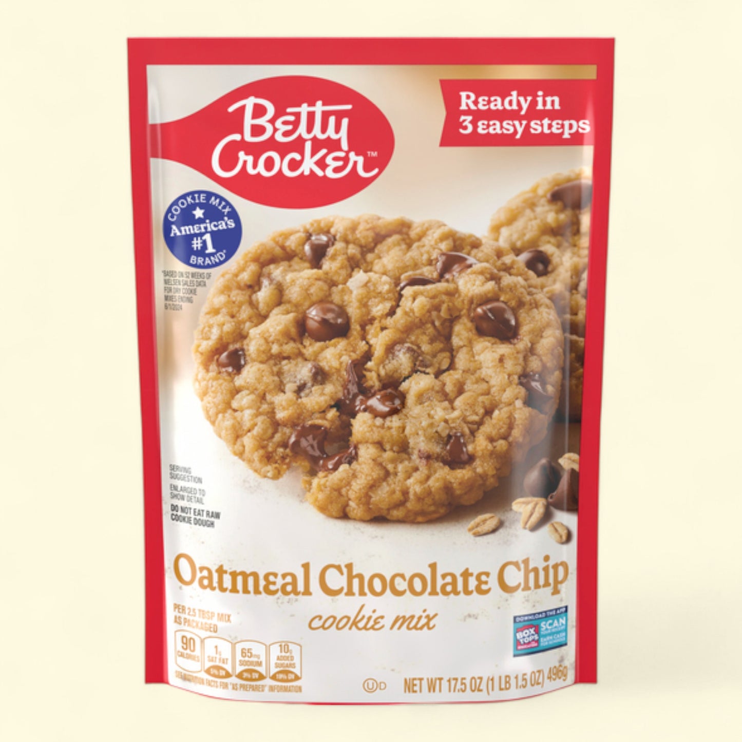 Betty Crocker Oatmeal Chocolate Chip Cookies, 17.5 oz