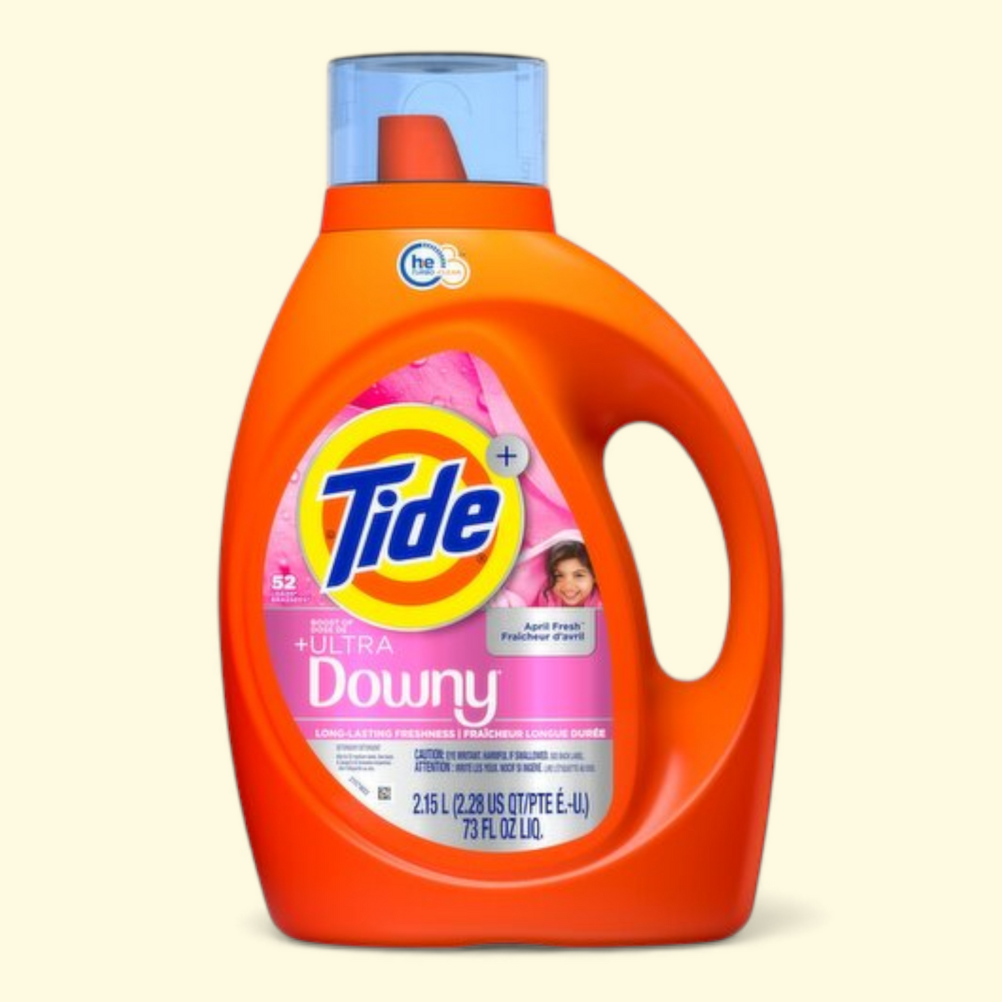 Tide Plus Ultra Downy Liquid Laundry Detergent, April Fresh Scent, 73 fl oz