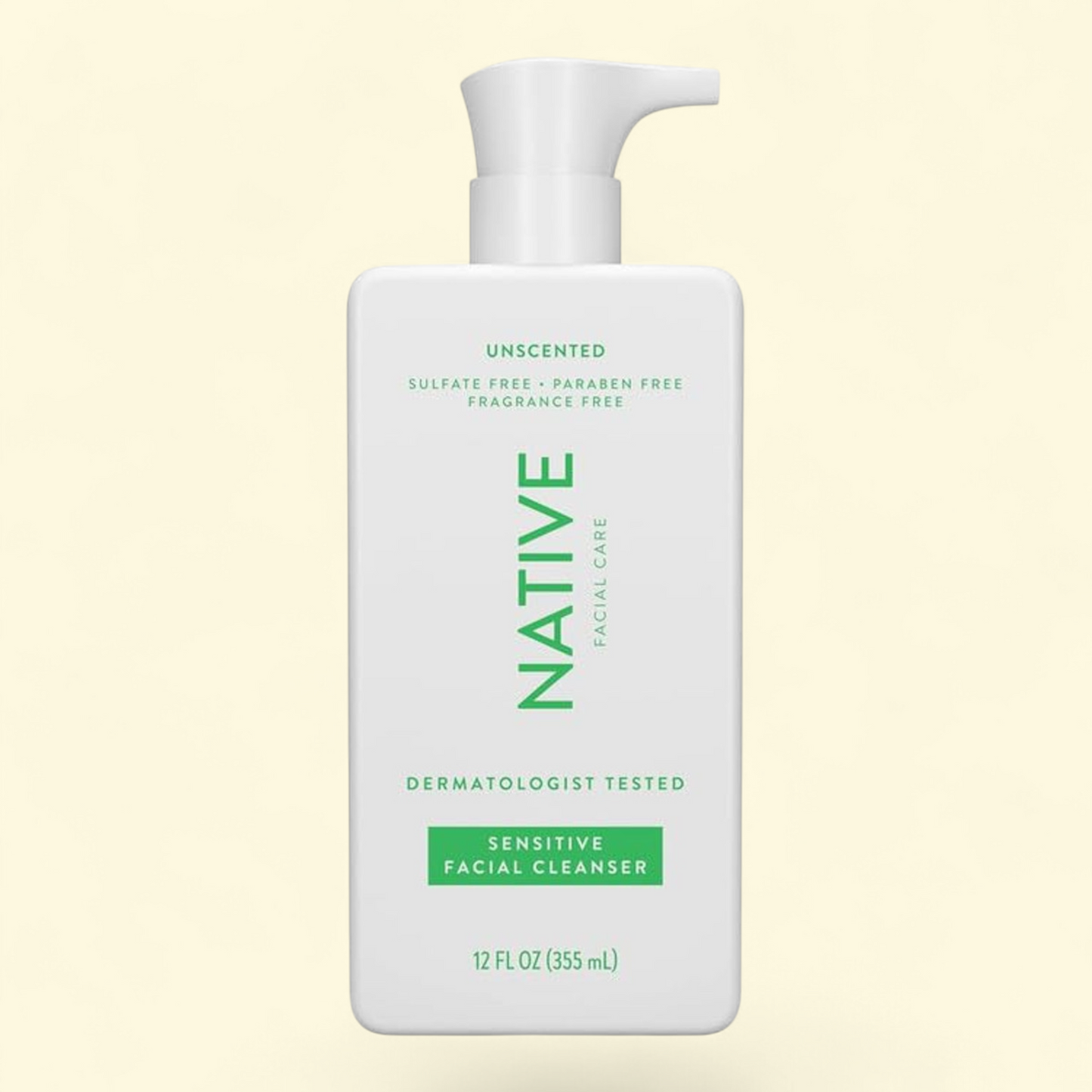 Native Facial Cleanser, Unscented, 12 fl oz