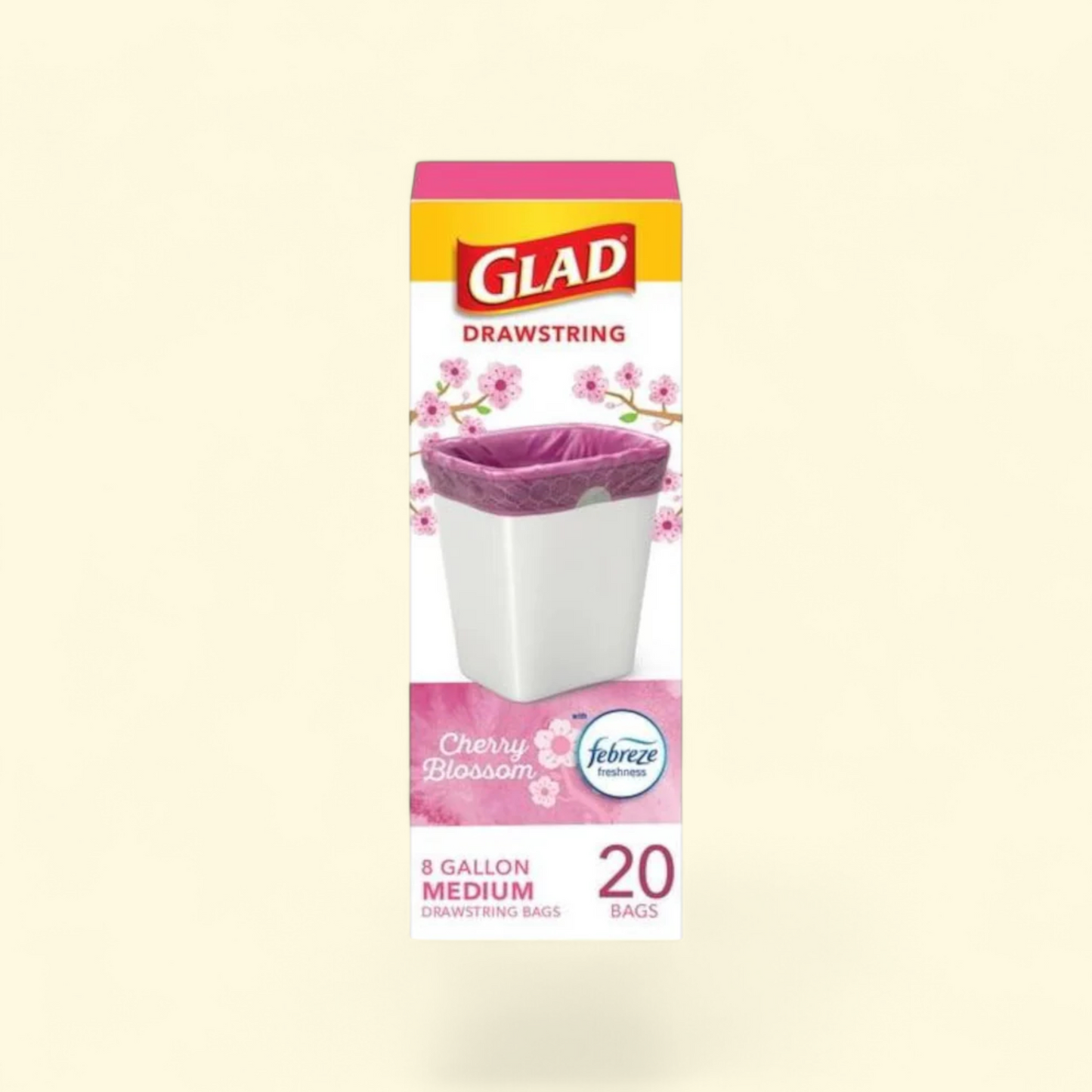Glad Drawstring Trash Bags, 8 Gallon, 20 Bags