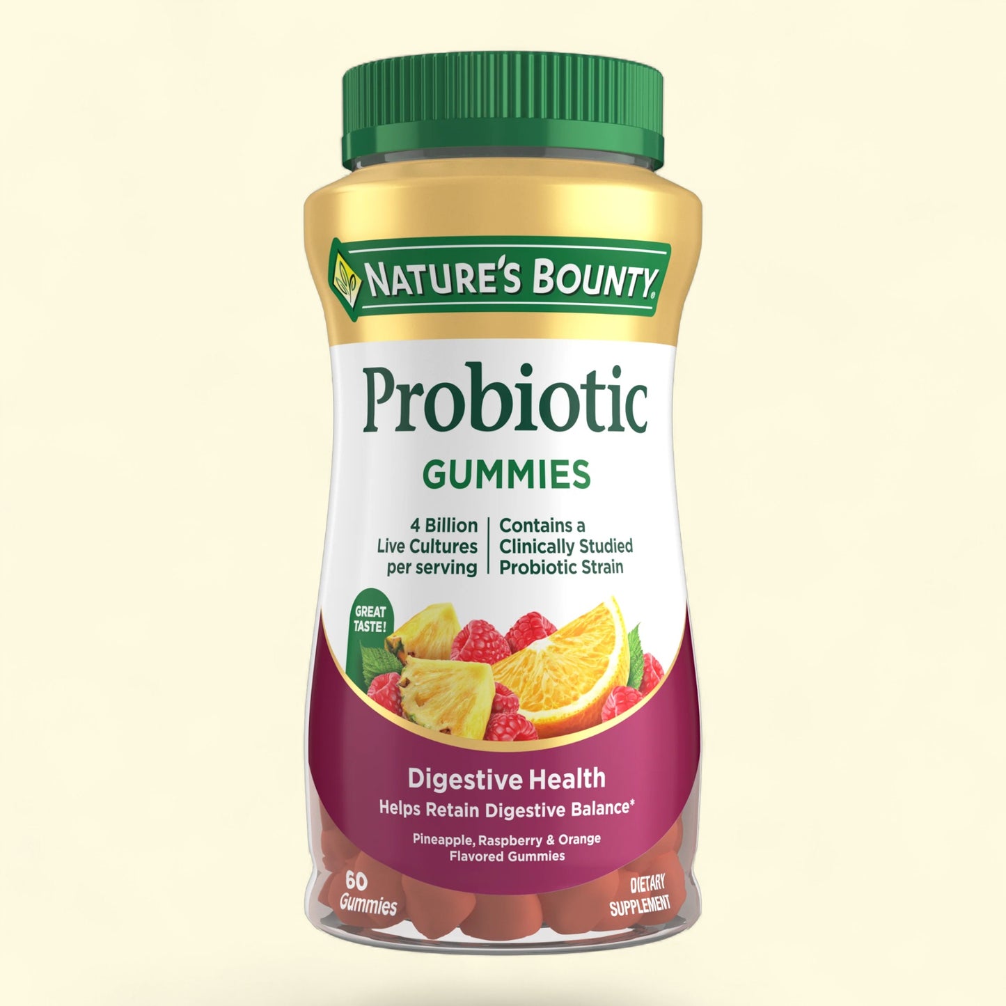 Nature's Bounty Probiotic Gummies, 60 Ct — authentic US product shipped worldwide by Treatspree