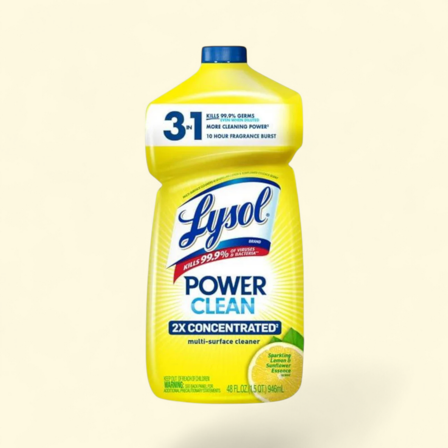 Lysol Power Clean Multi-Surface Cleaner, 2x Concentrated Pour, 48 fl oz