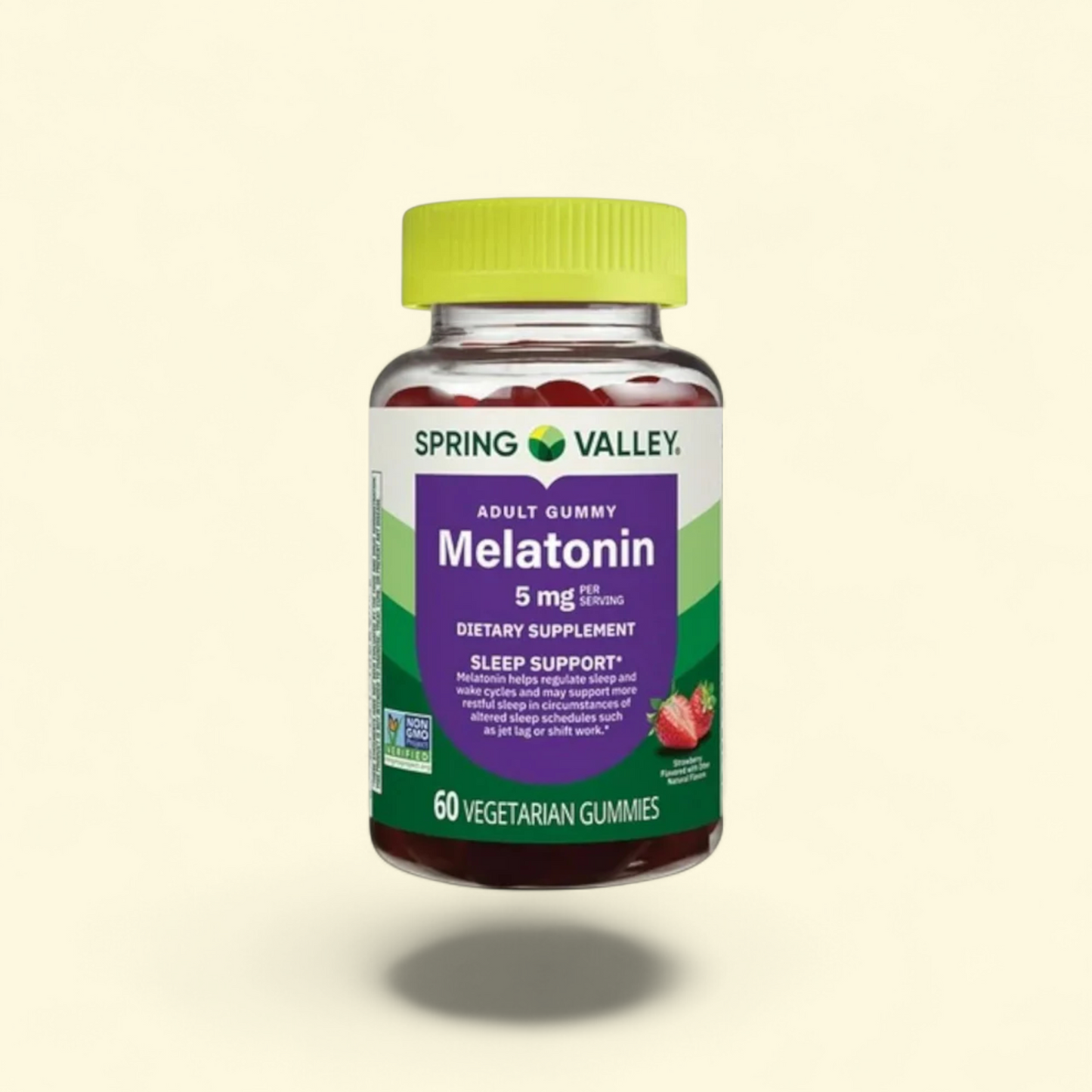 Spring Valley Melatonin Gummies, Strawberry, 5 mg, 60 Count