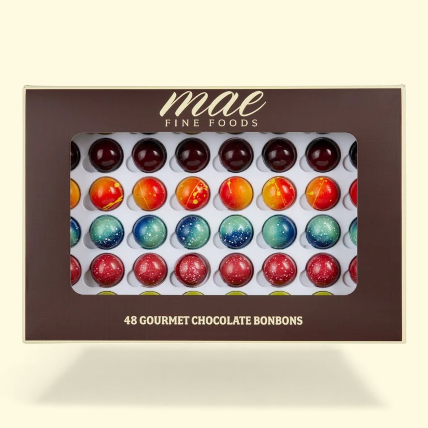 48 gourmet chocolate bonbons with 'mae Fine Foods