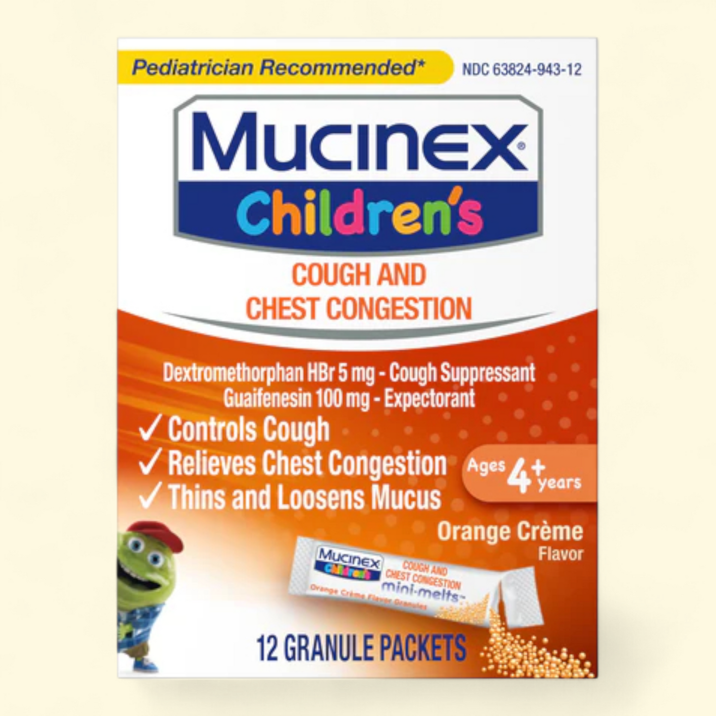Mucinex Children's Cough Medicine & Expectorant, 12 ct