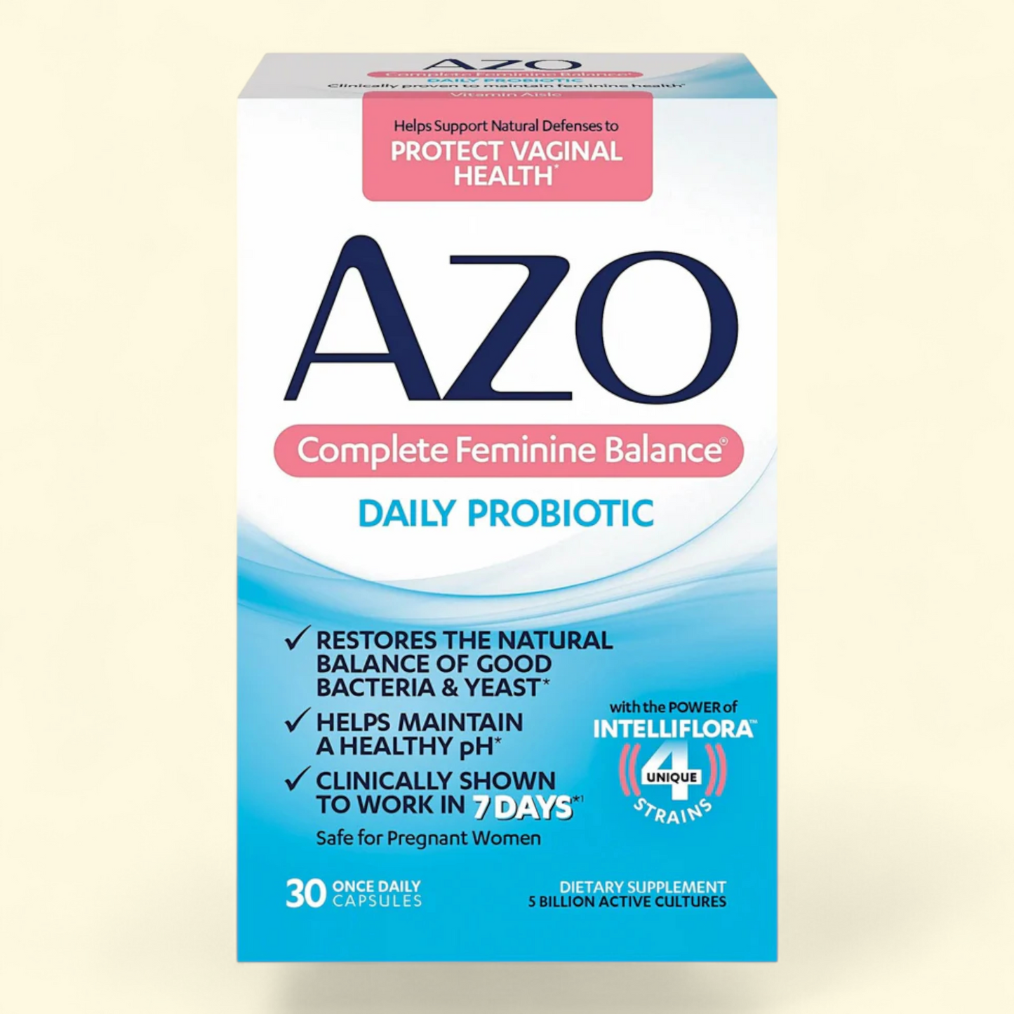 AZO Complete Feminine Balance Daily Probiotic Supplement, 30 Count