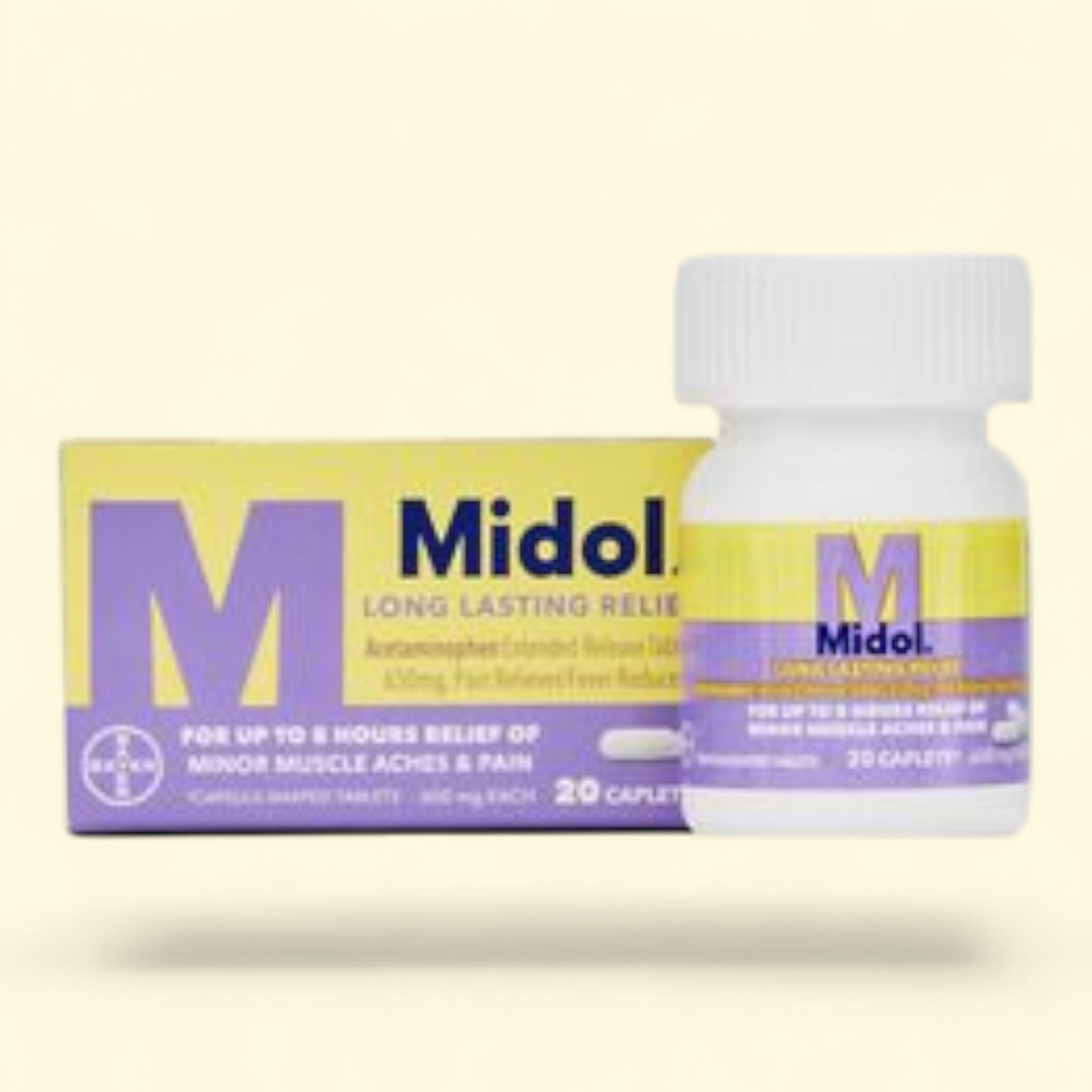 Midol Long Lasting Relief Menstrual Pain Relief Caplets, 20 Count