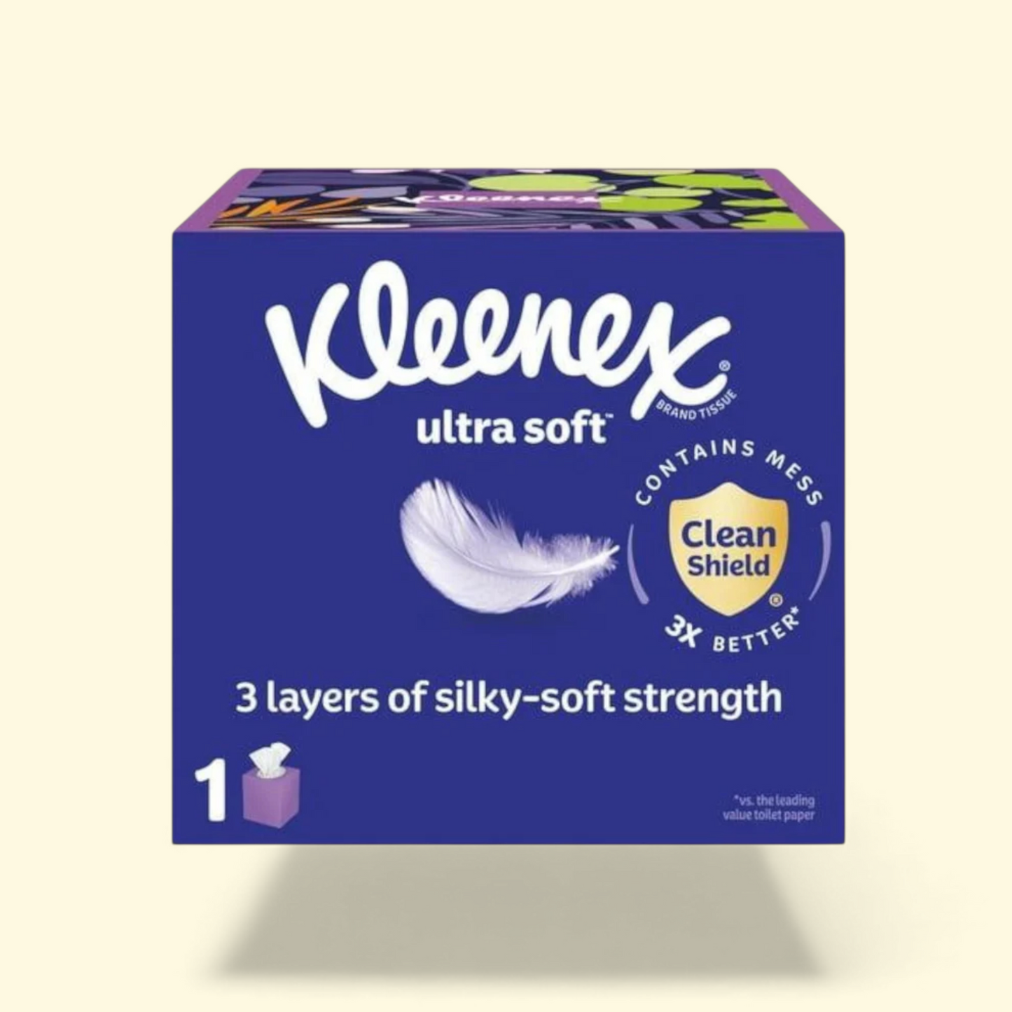 Kleenex Facial Tissues, 1 Cube Box, 60 Tissues, 3-Ply