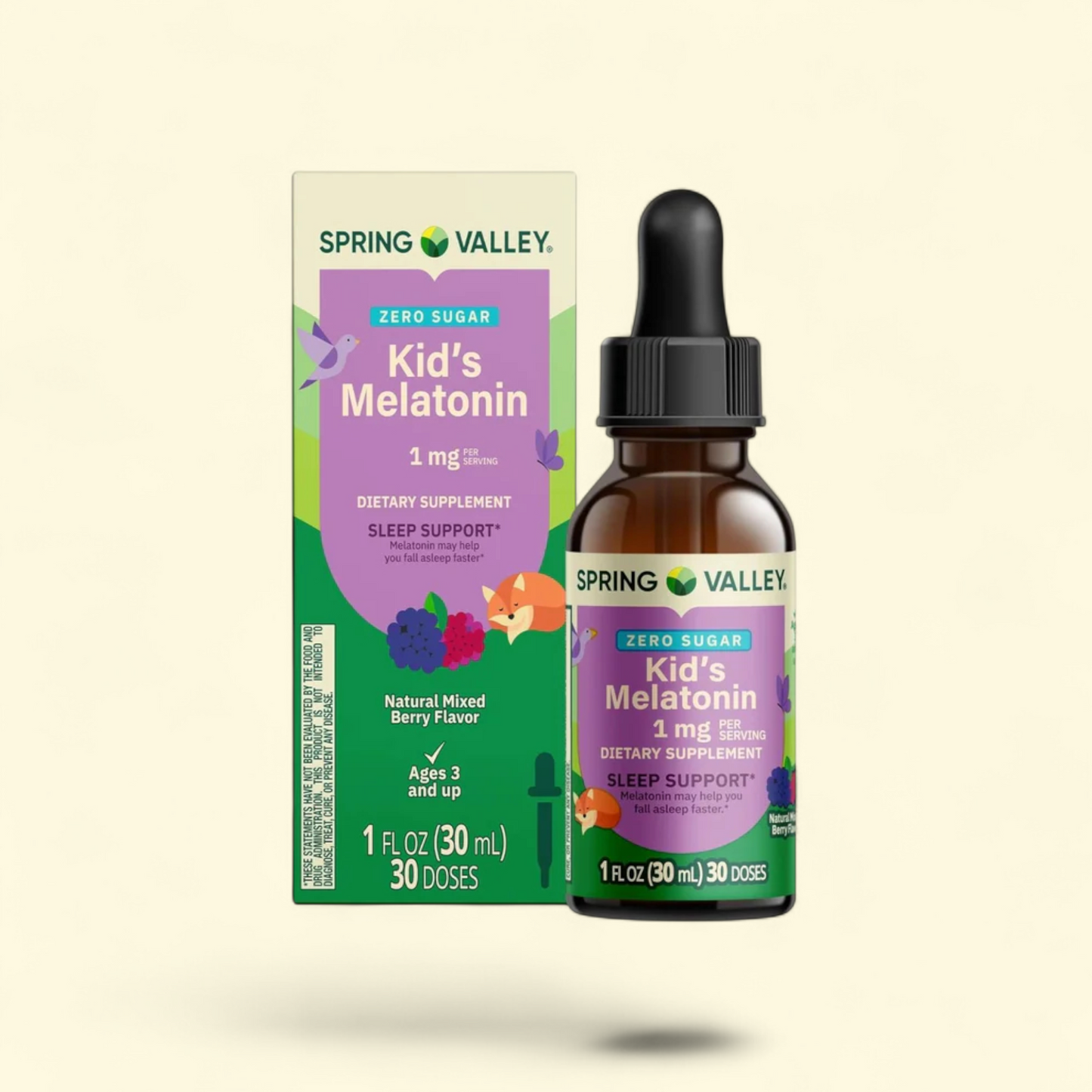 Spring Valley Melatonin Liquid, 1 mg, 1 fl oz