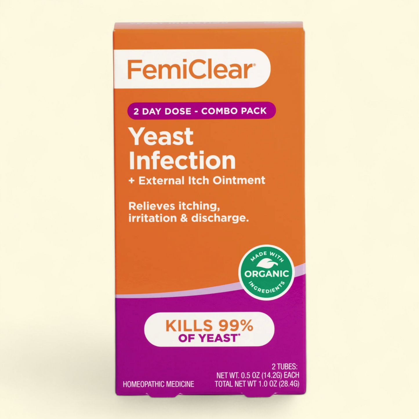 FemiClear Yeast Infection Ointment, 2 Tubes