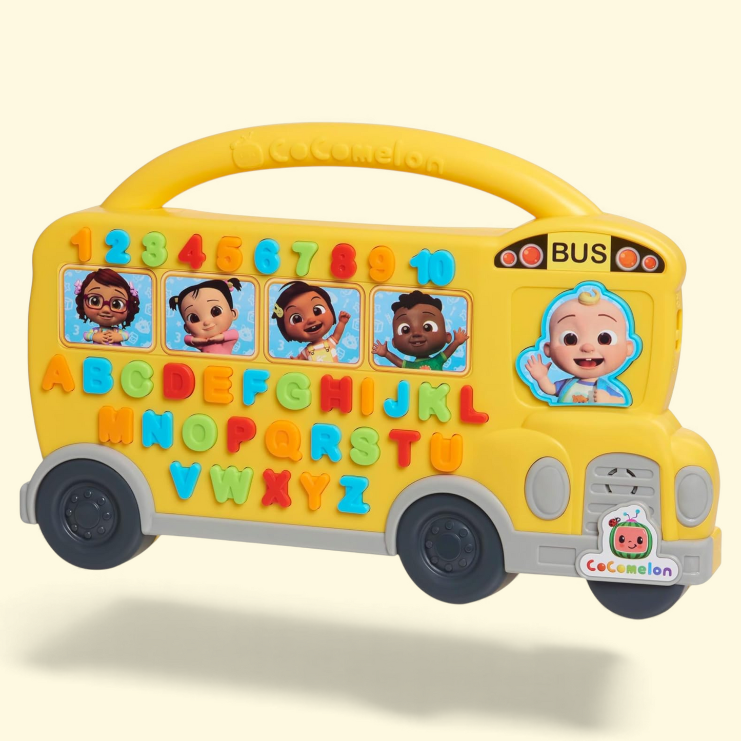 Cocomelon Learning Bus, Baby and Toddler Toys, over 85 Learning Phrases, Counting, Alphabet, Music, Sounds, Yellow