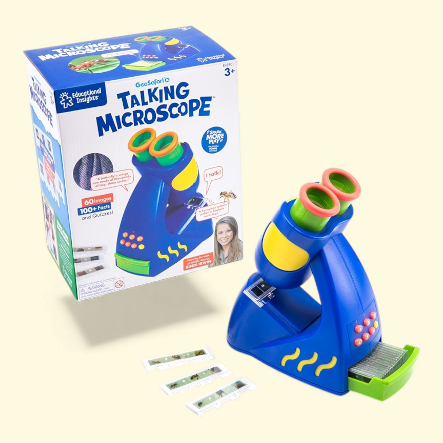 Learning Resource GeoSafari Jr. Talking Microscope, 21-Piece, 3 Years Plus