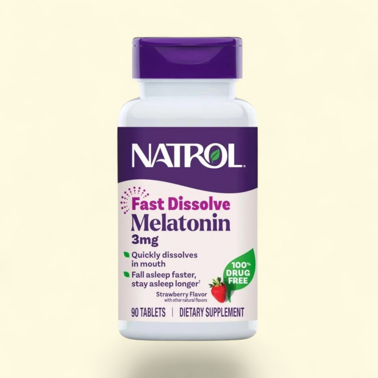 Natrol Sleep Melatonin Fast Dissolve Tablets, 3mg, 90 Count