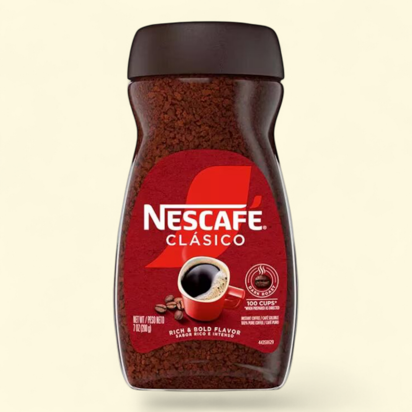 NESCAFÉ CLÁSICO Instant Coffee, Dark Roast, 7 oz