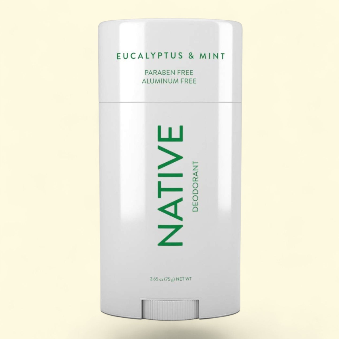 Native deodorant stick with eucalyptus and mint ingredients