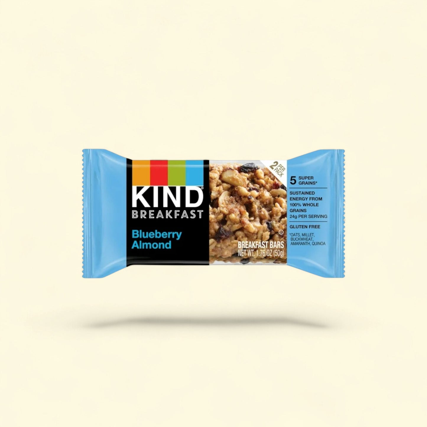 KIND Blueberry Almond Breakfast Bars, 1.76 oz (6 Count) — authentic US product shipped worldwide by Treatspree