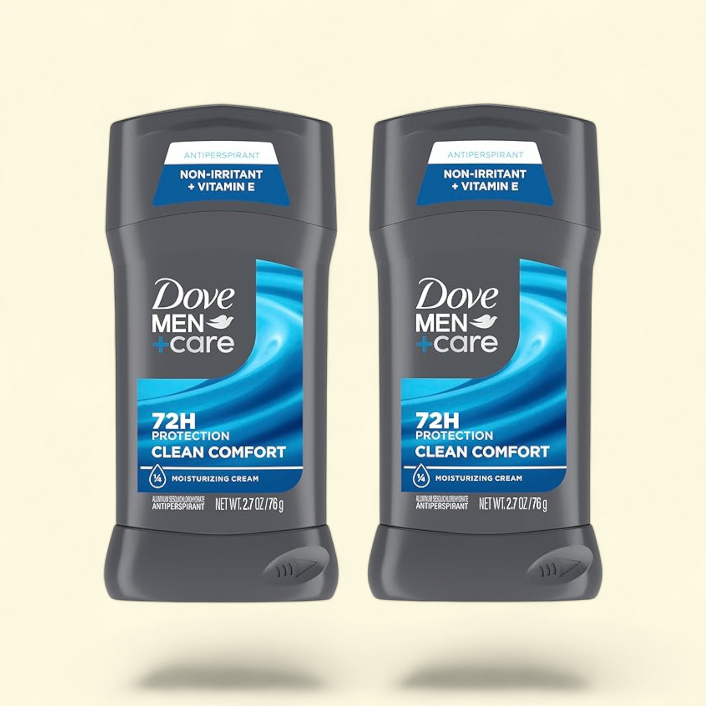 Dove Men+Care Antiperspirant Deodorant Stick, Clean, 2.7 oz Twin Pack
