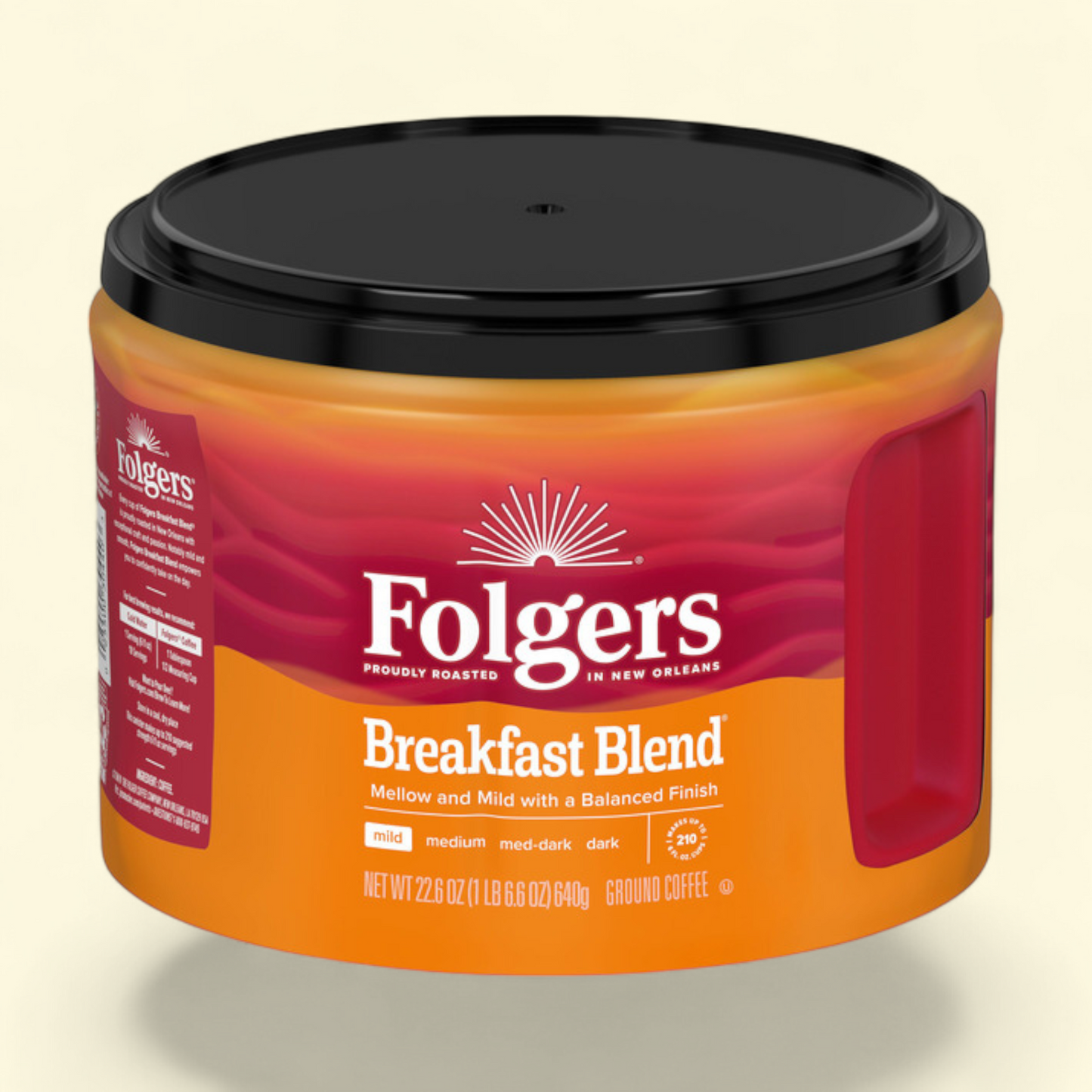 Folgers Breakfast Blend Ground Coffee, Mild Roast, 24 oz