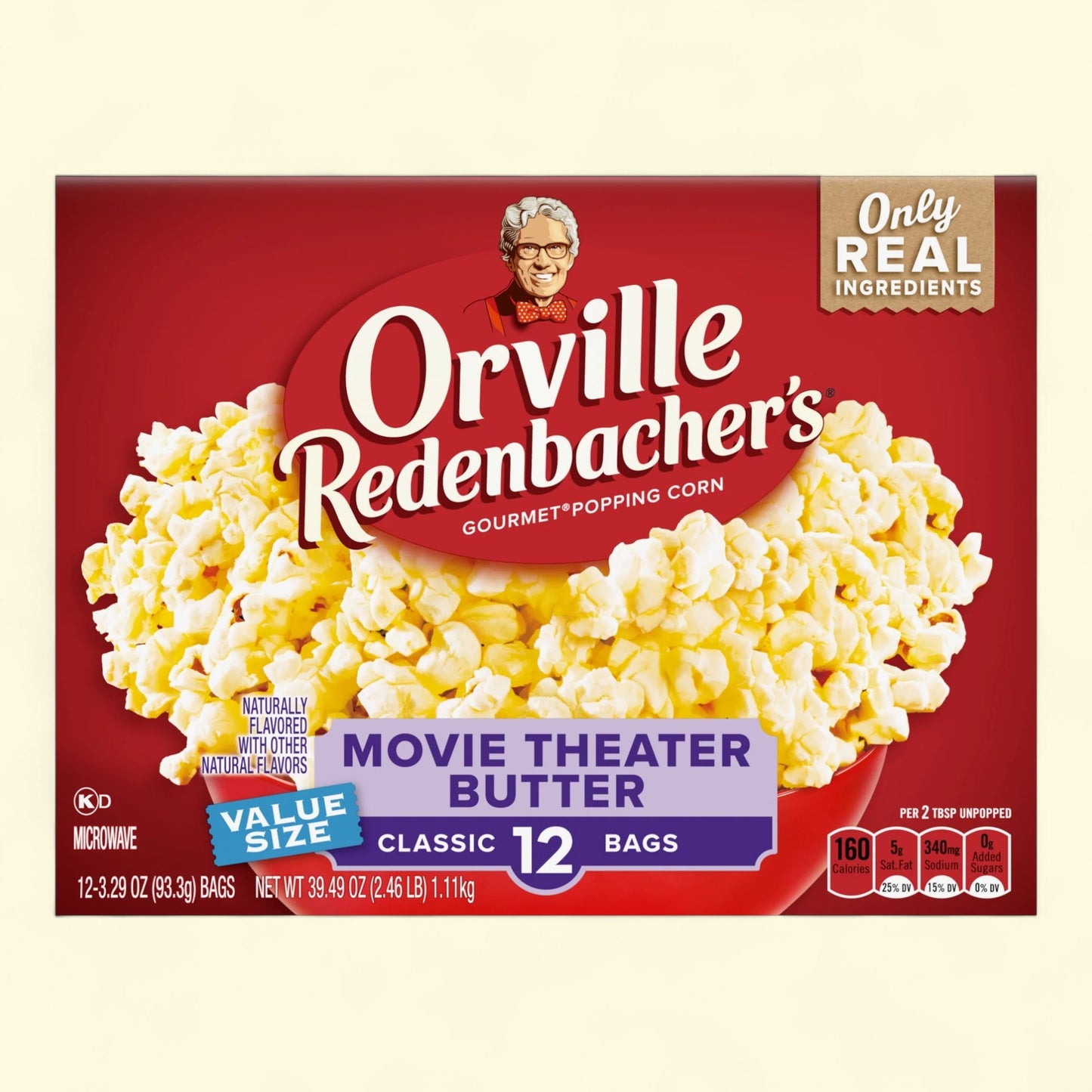 Orville Redenbacher's Movie Theater Butter Popcorn, 3.3 oz., 12-Count