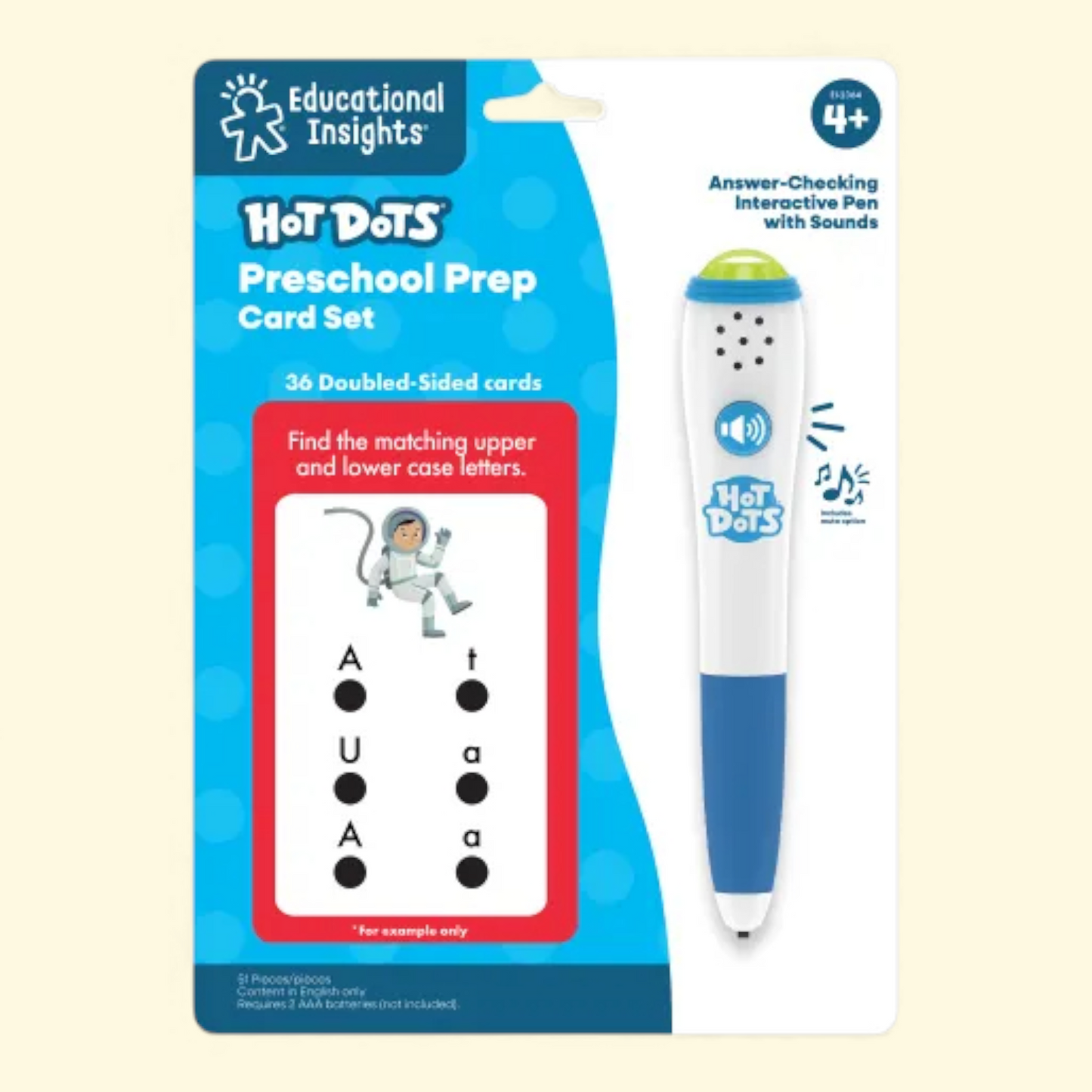 Educational Insights Hot Dots® Preschool Prep Set, Toddler Learning Toys, Counting Games, ABC Letters, 1 count