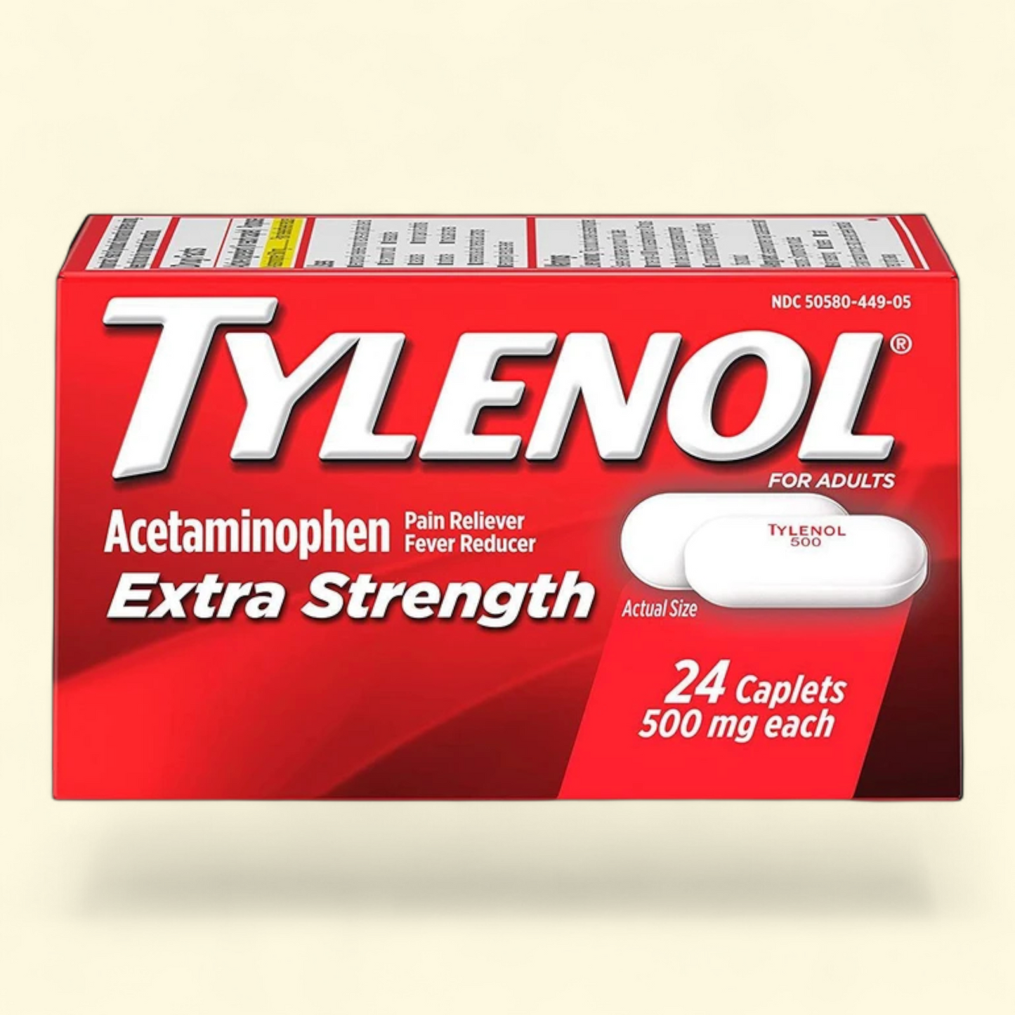 Tylenol Extra Strength Acetaminophen, 24 Ct