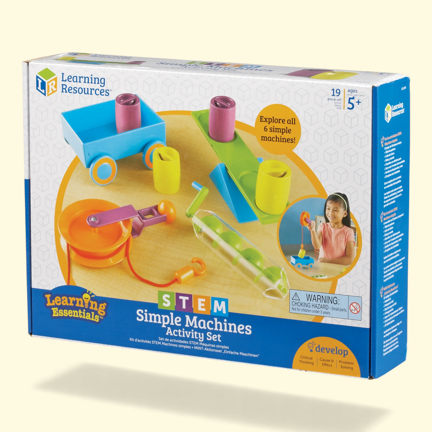 Learning Resources STEM Simple Machines Activity Set, 19 Pieces, Boys Girls Ages 5 6 7+