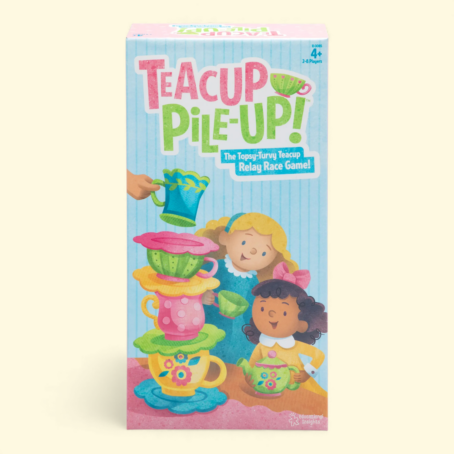 Educational Insights Teacup Pile-Up! Relay Race Game, 2-4 Players, Ages 4+
