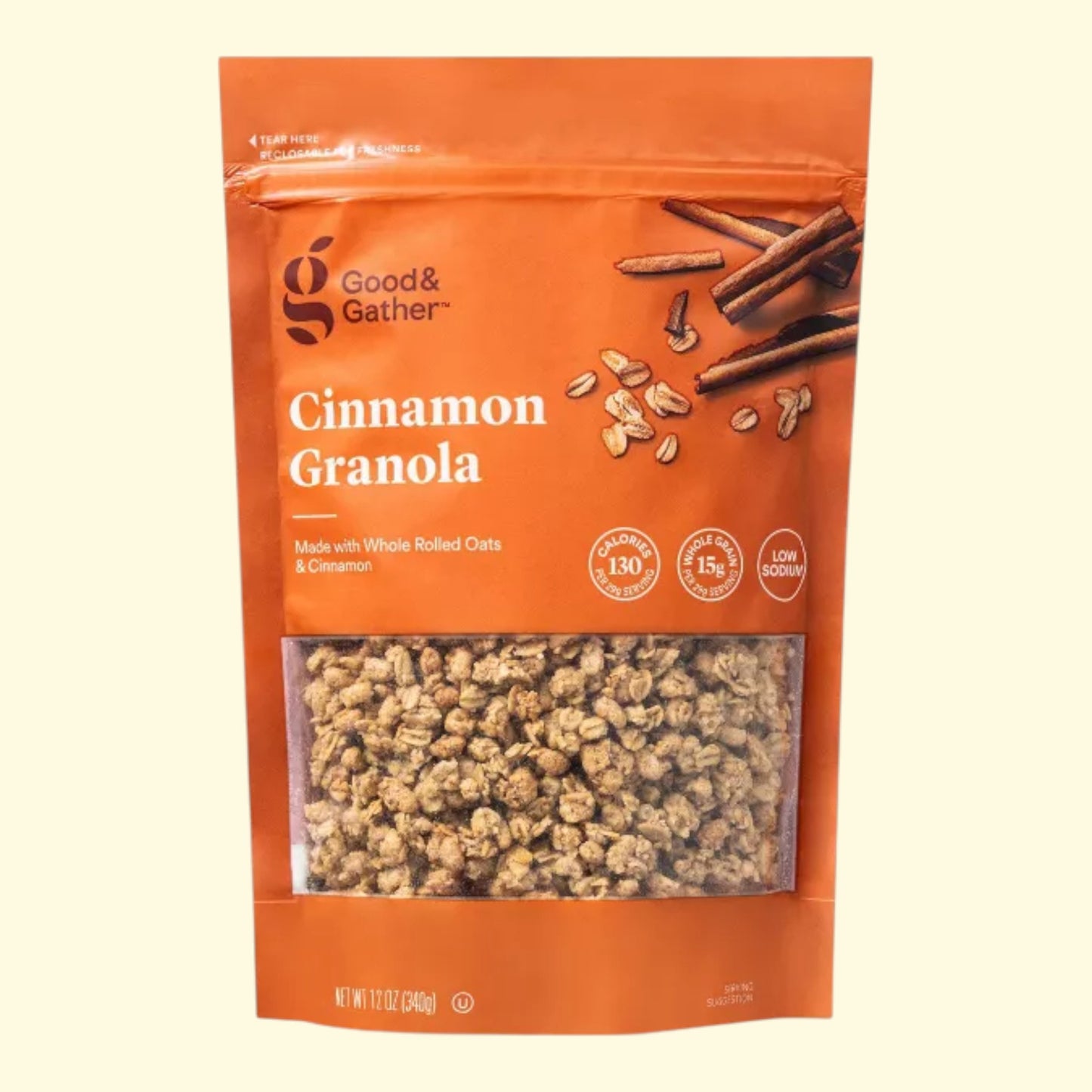Good & Gather Cinnamon Granola package