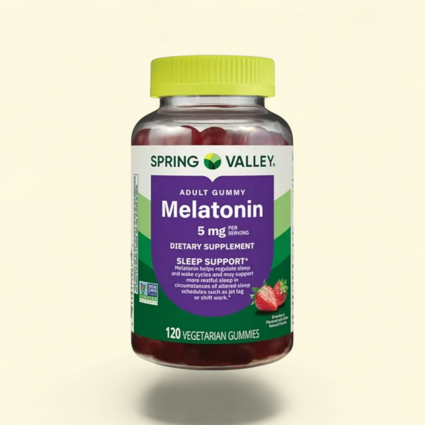 Spring Valley Melatonin Gummies, Strawberry, 5 mg, 120 Count