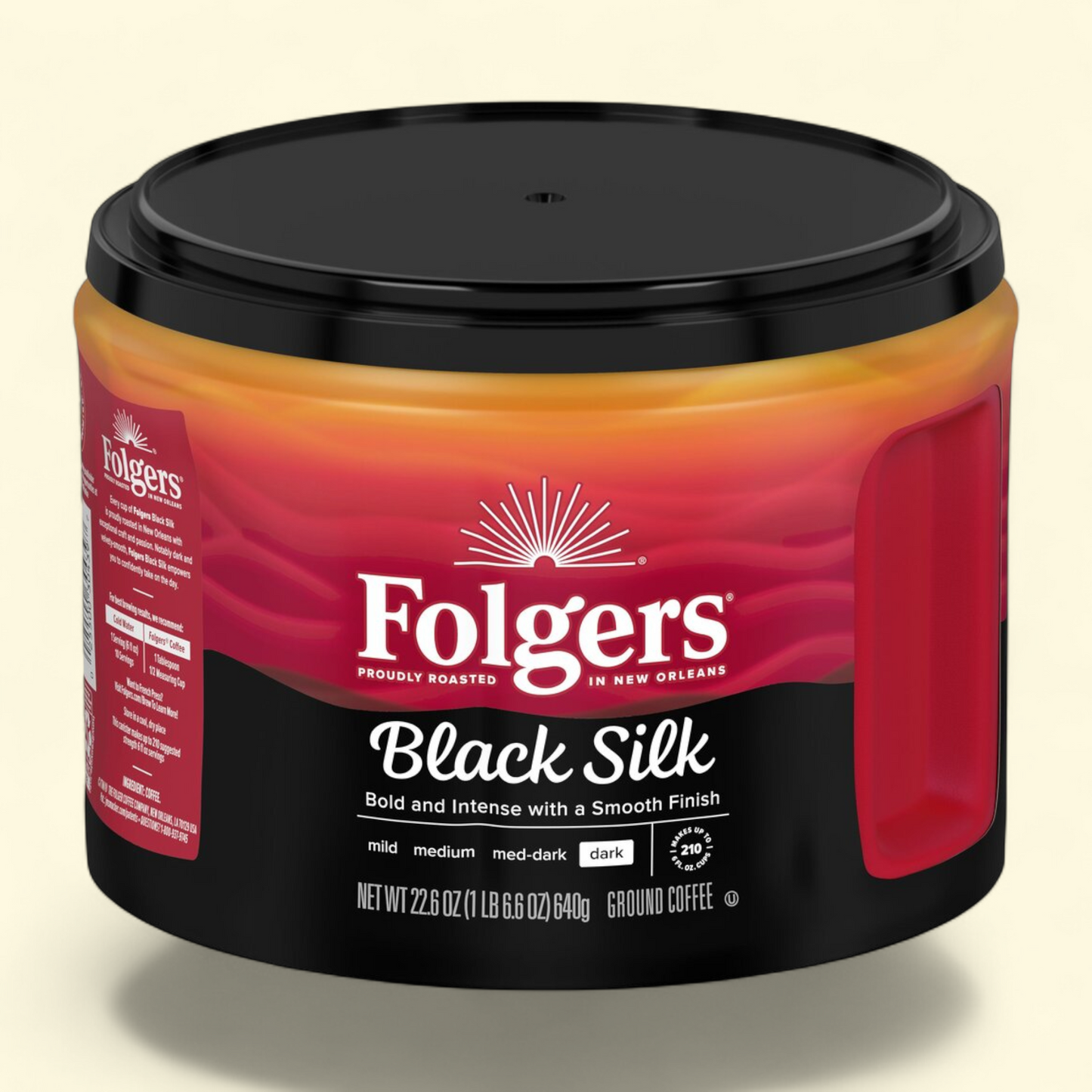 Folgers Black Silk Ground Coffee, 10 oz