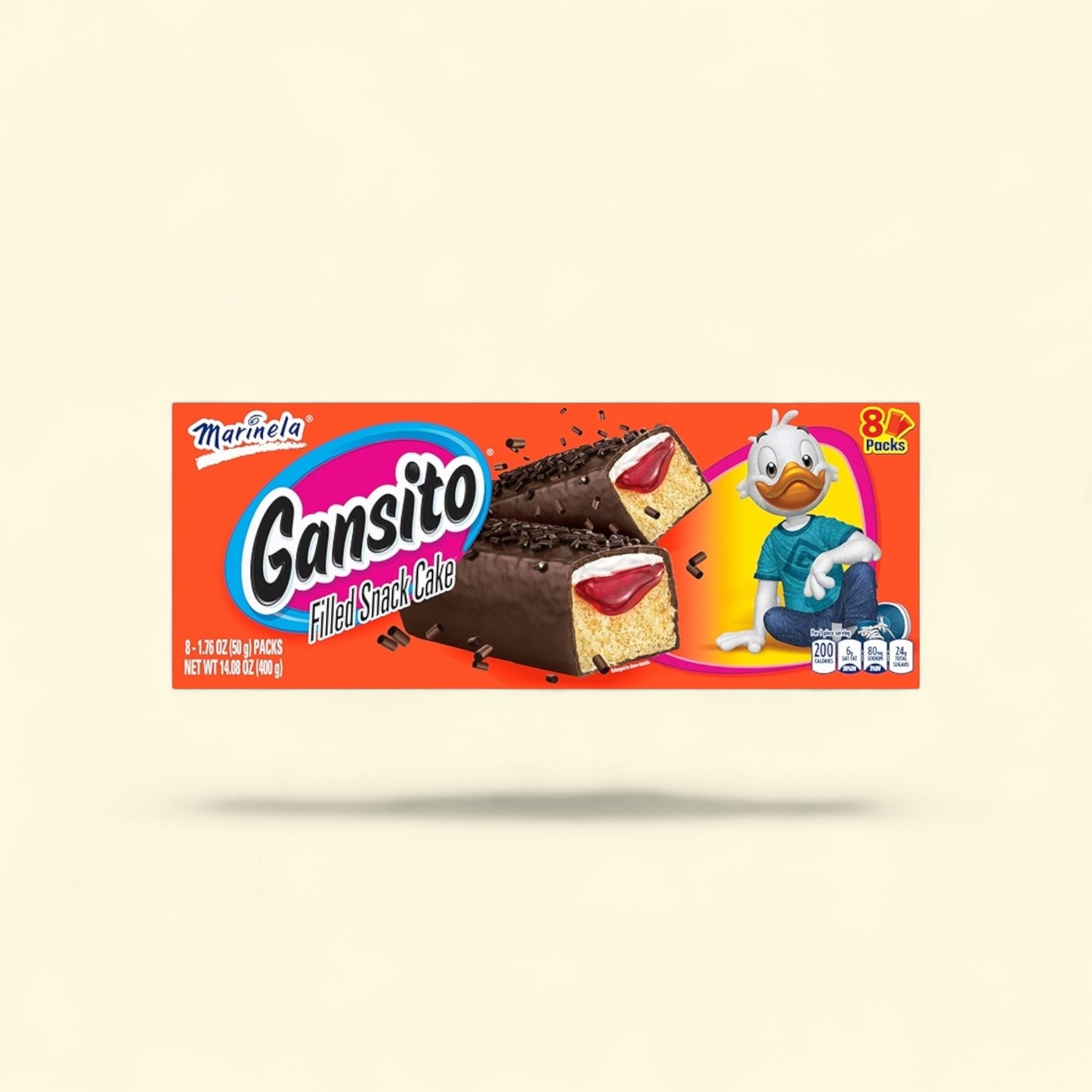 Marinela Gansito Snack Cake, 8 packs, 14.08 oz — authentic US product shipped worldwide by Treatspree