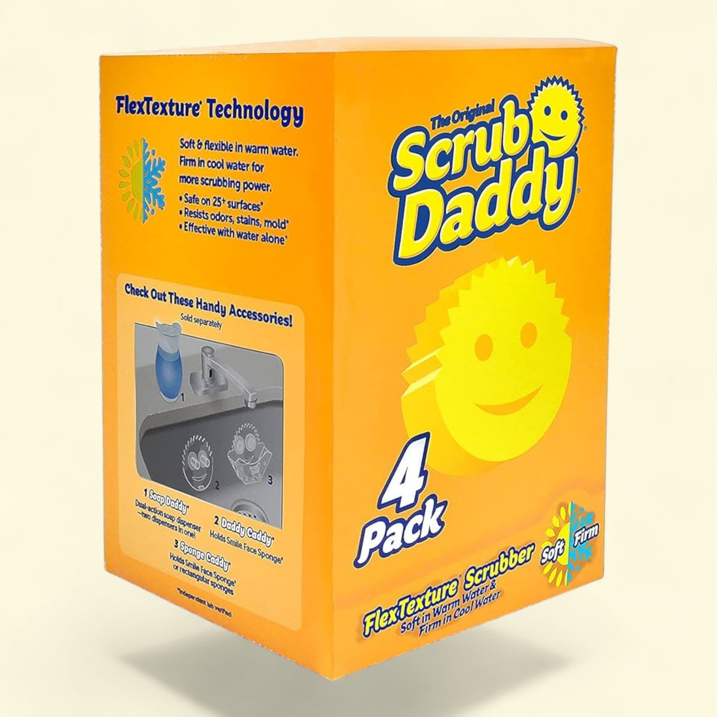 Scrub Daddy Flextexture Cleaning Sponges, 4 Count