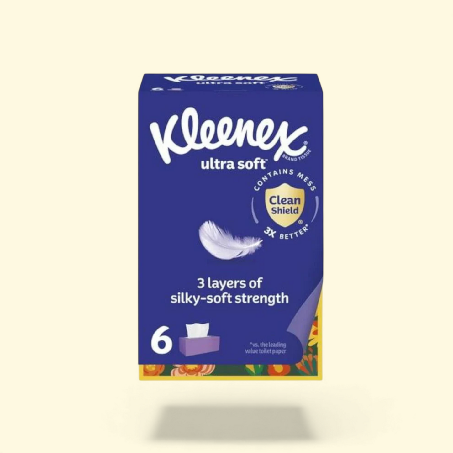 Kleenex Facial Tissues, 6 Flat Boxes, 120 Tissues per Box, 3-Ply