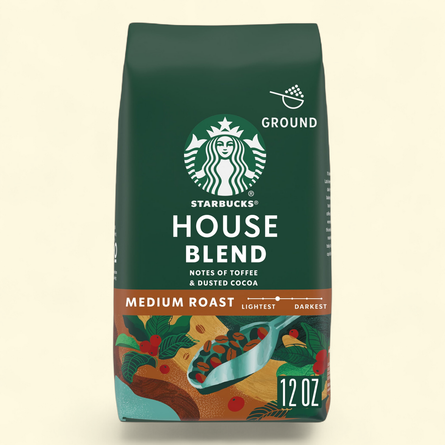 Starbucks House Blend Whole Bean Coffee, Medium Roast, 12 oz.