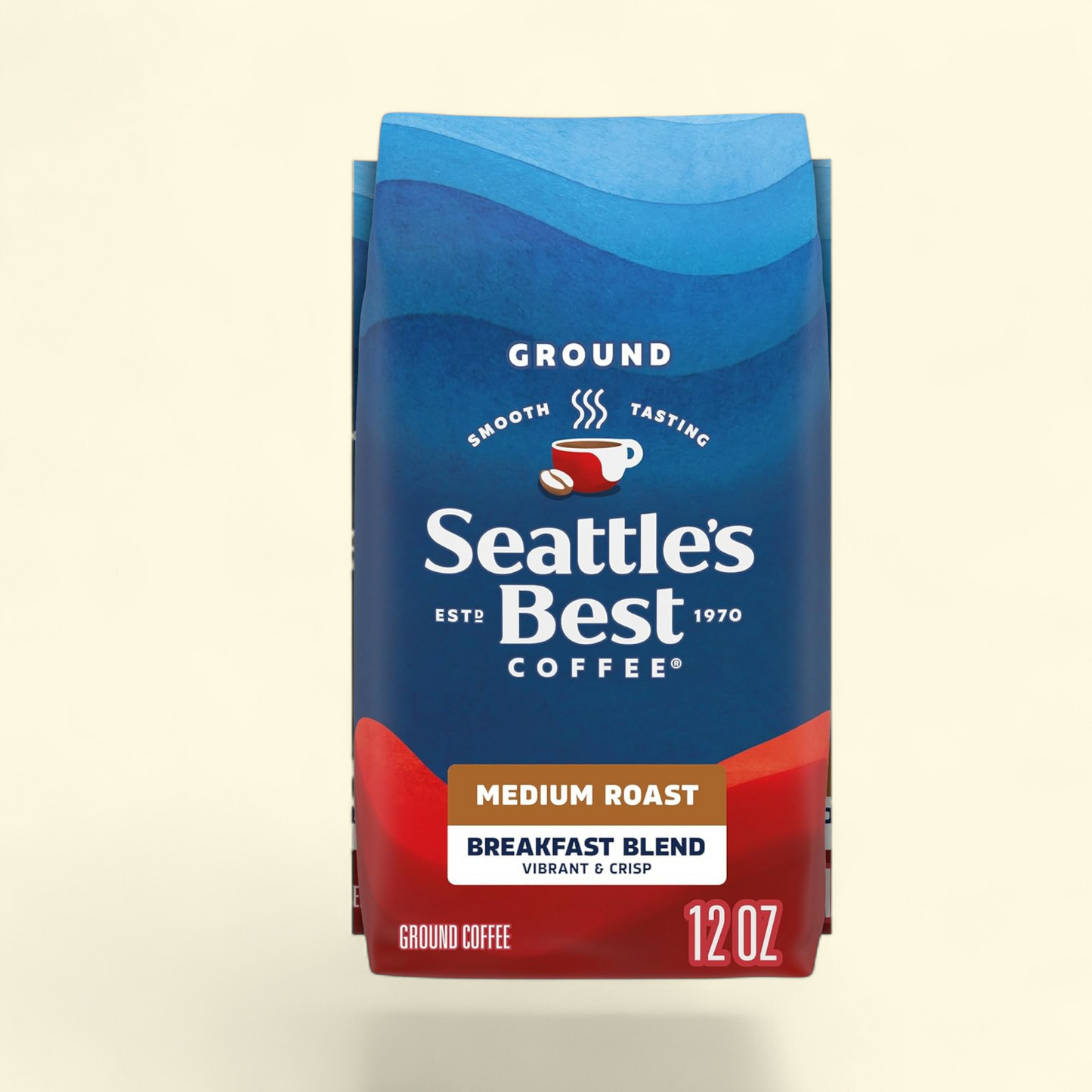 Seattle’s Best Coffee Breakfast Blend, Medium Roast, Ground Coffee, 12 oz