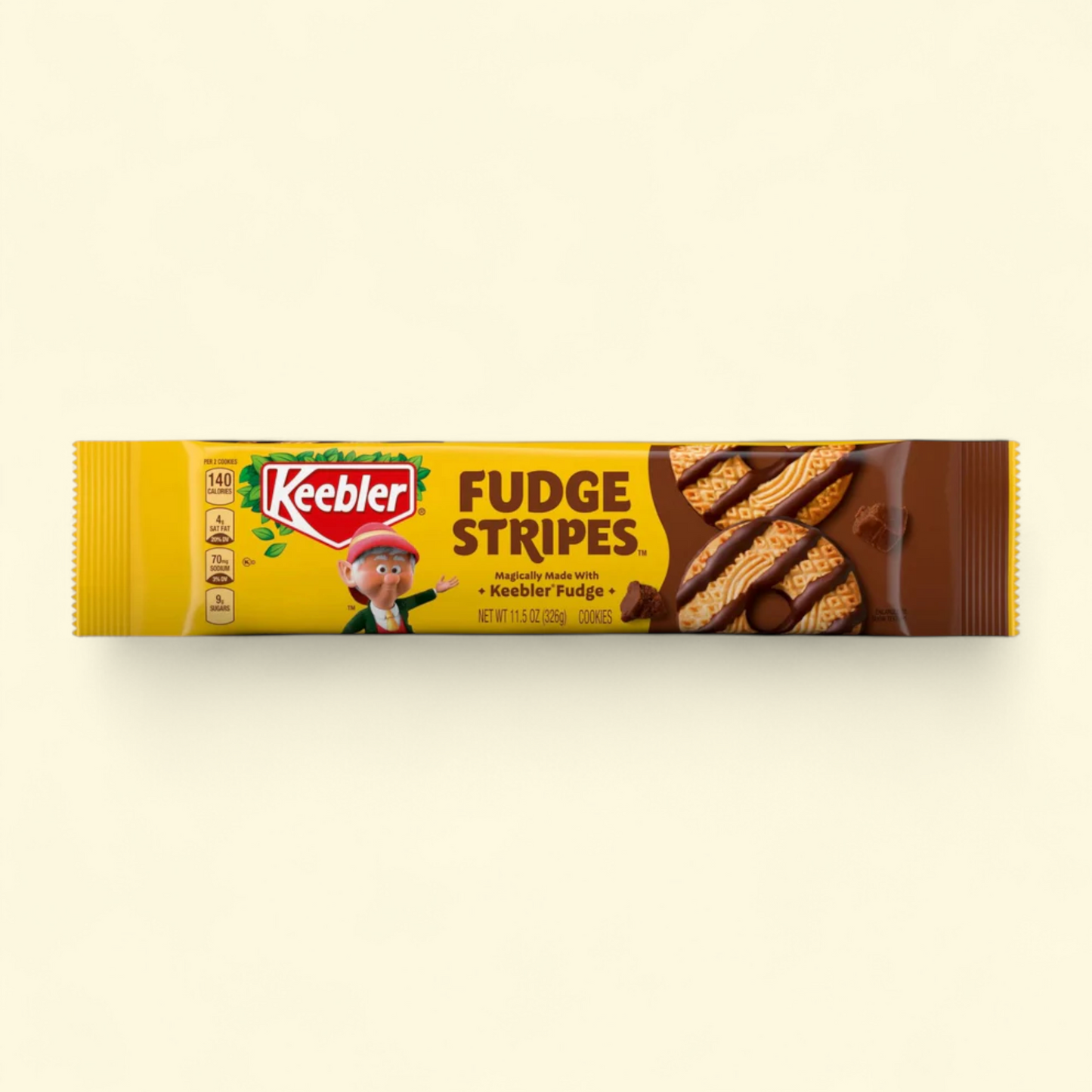 Keebler Fudge Stripes, Original Shortbread Cookies, 11.5 oz
