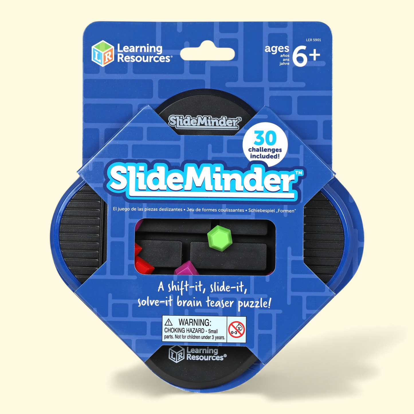 Learning Resources SlideMinder Brain Teaser Puzzle Game, 3D Puzzles, 1 count: Kids Ages 6 and Up