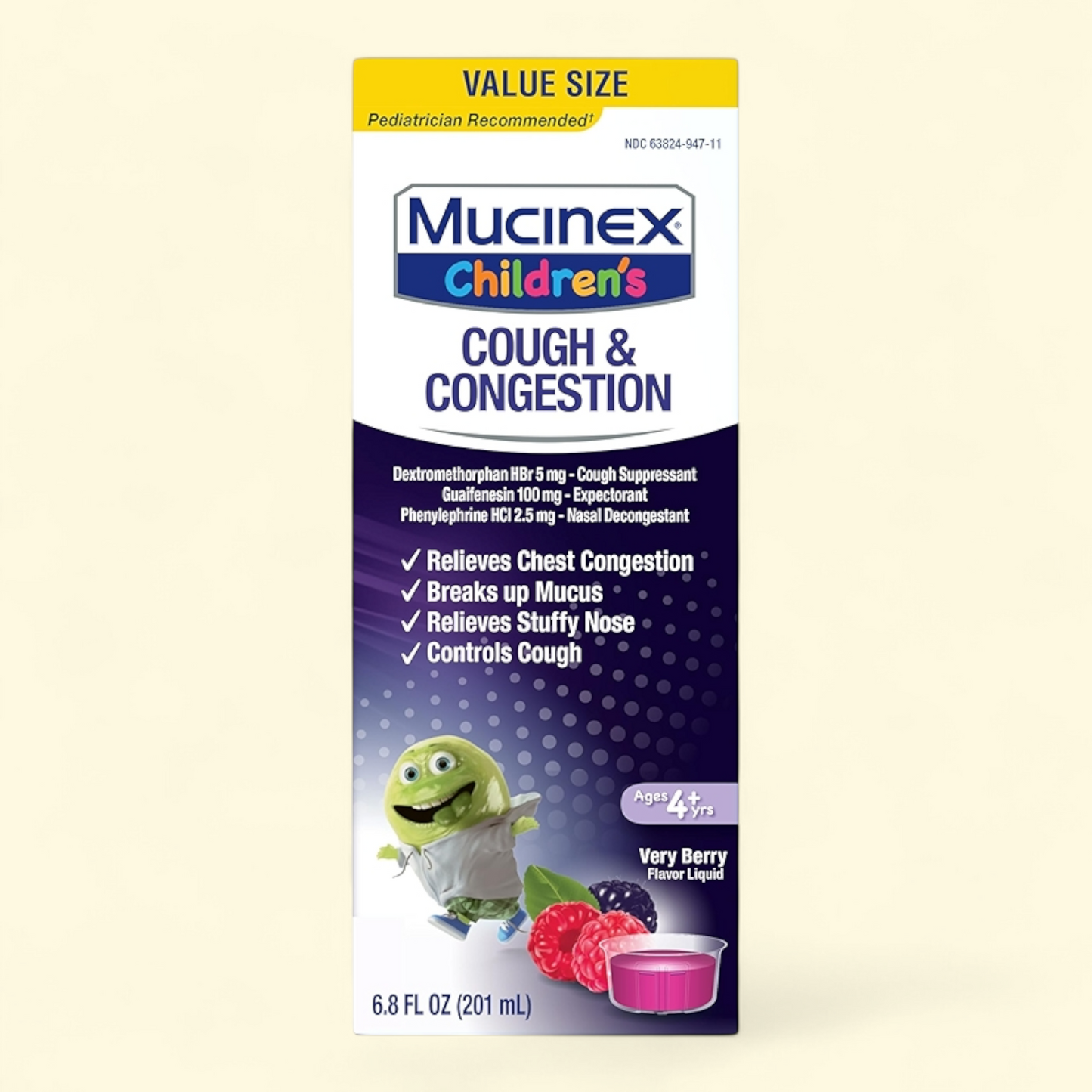 Mucinex Children's Cough & Congestion Medicine, 6.8 fl oz