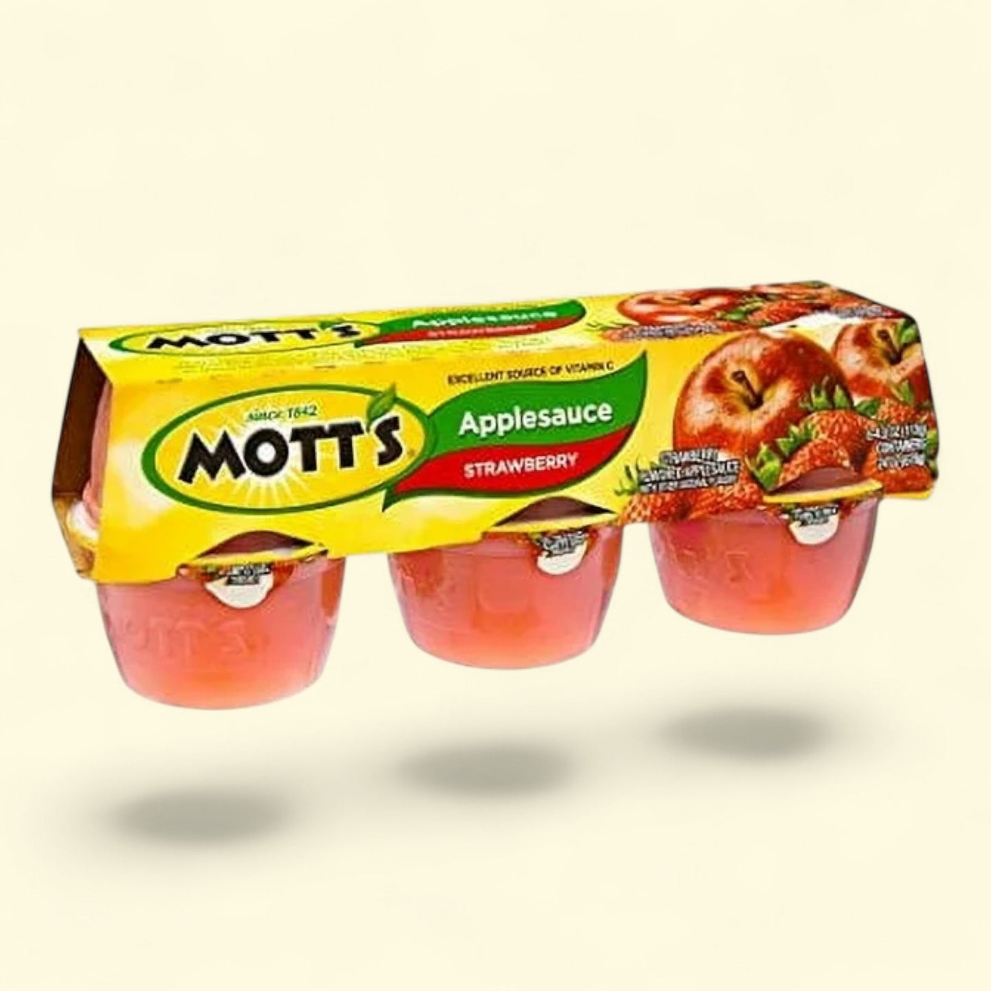 Pack of Mott's strawberry applesauce
