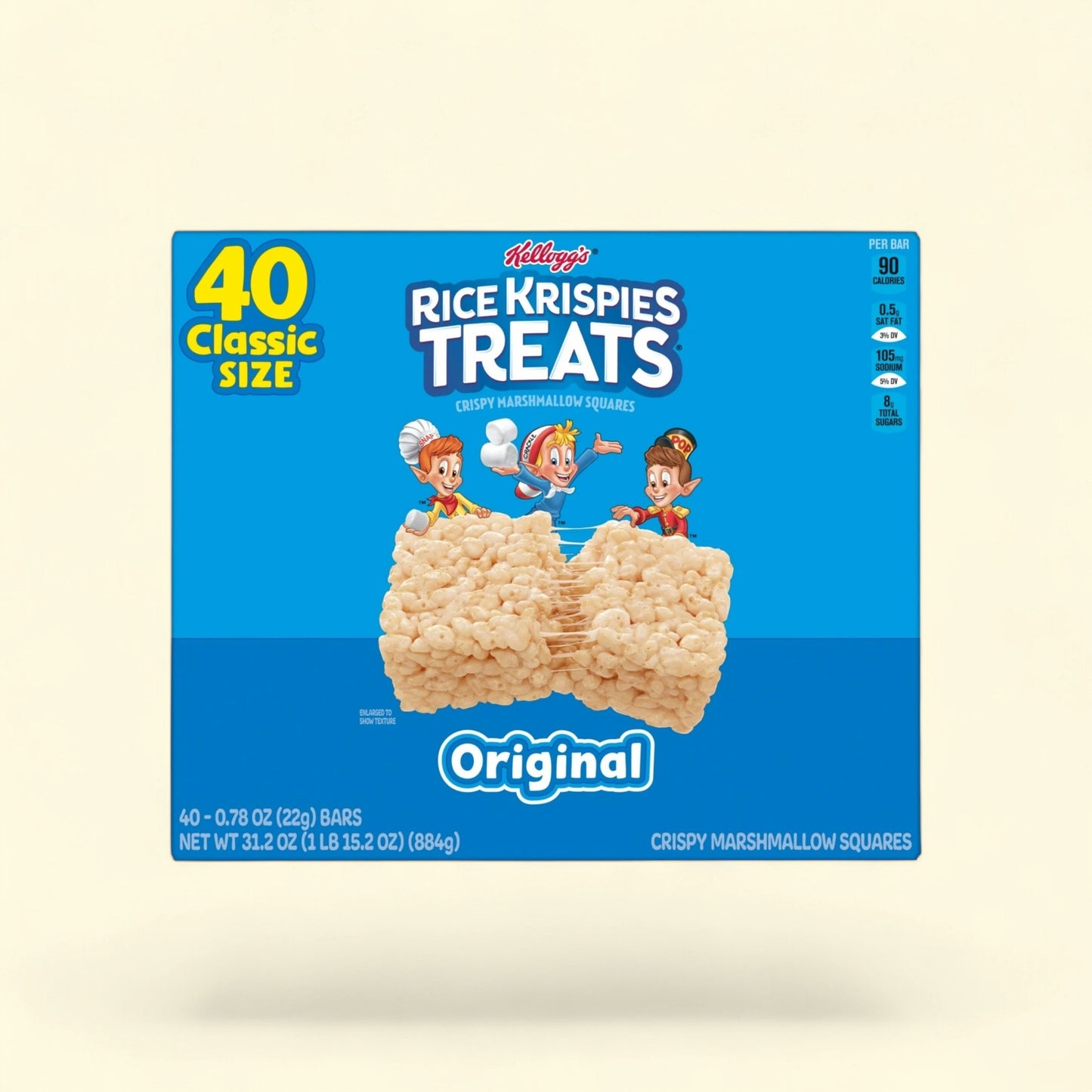 Rice Krispies Treats Original, 31.2 oz, 40 Count — authentic US product shipped worldwide by Treatspree