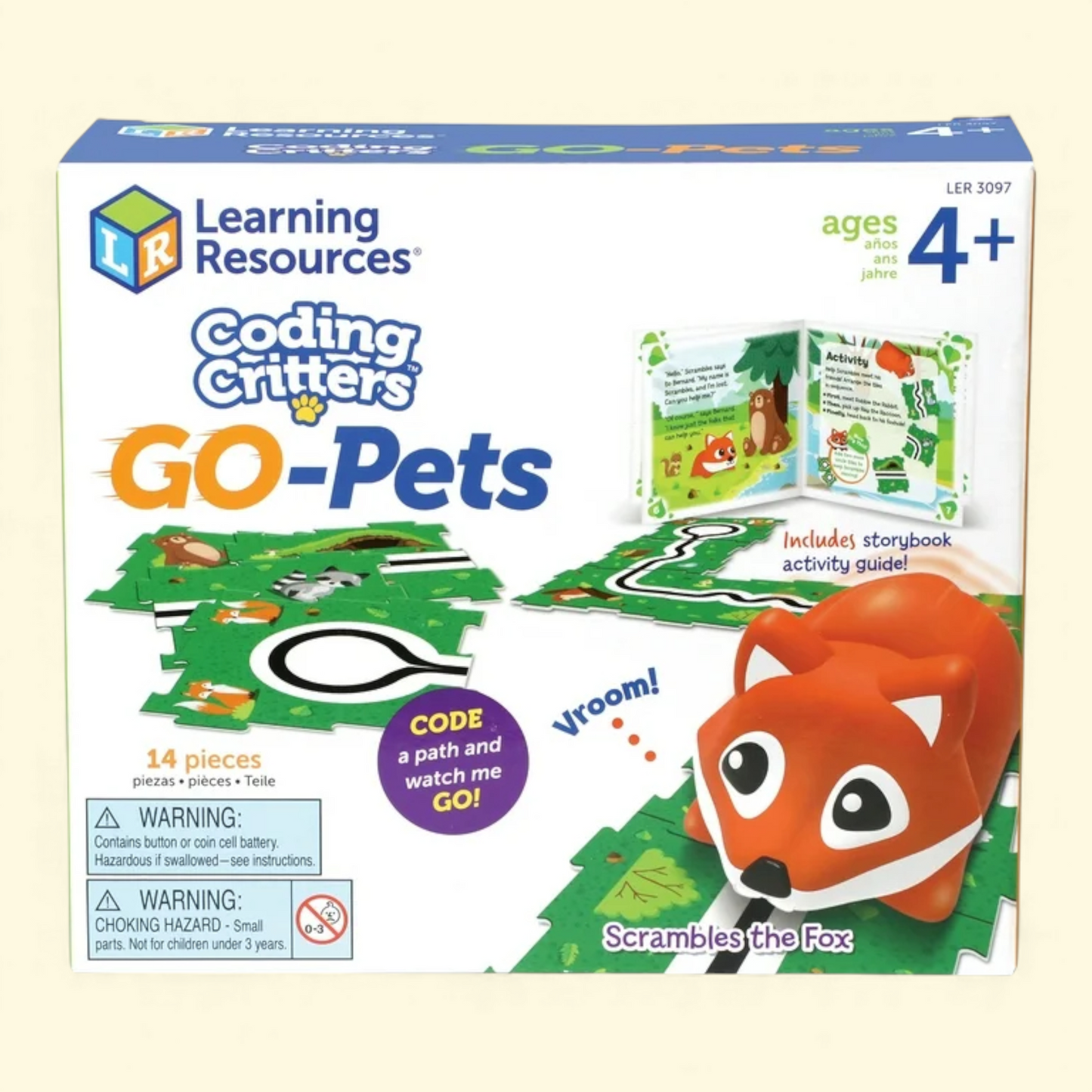 Learning Resources Coding Critters Scrambles The Fox, 14 Pieces