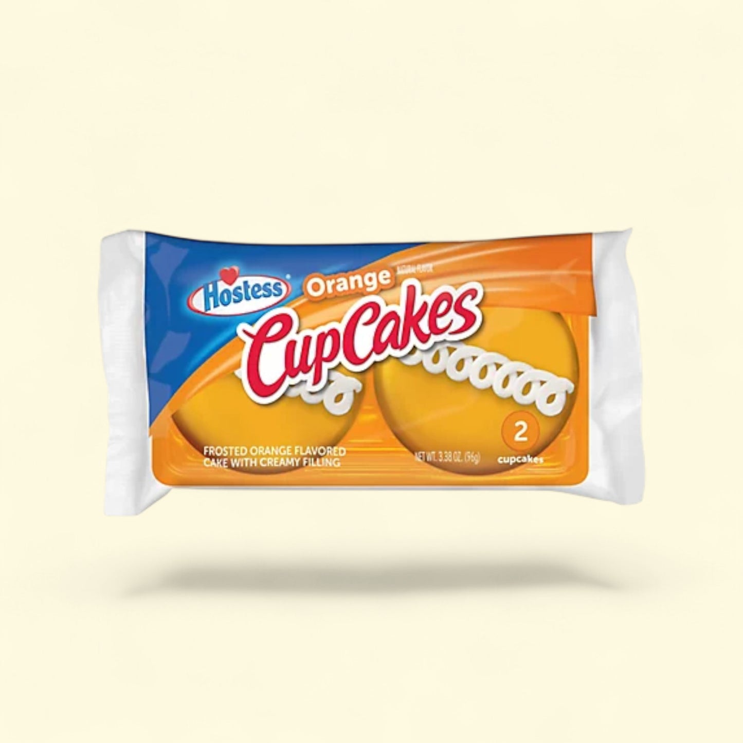 HOSTESS Orange Flavored Cupcakes, Single Serve, 2 count — authentic US product shipped worldwide by Treatspree