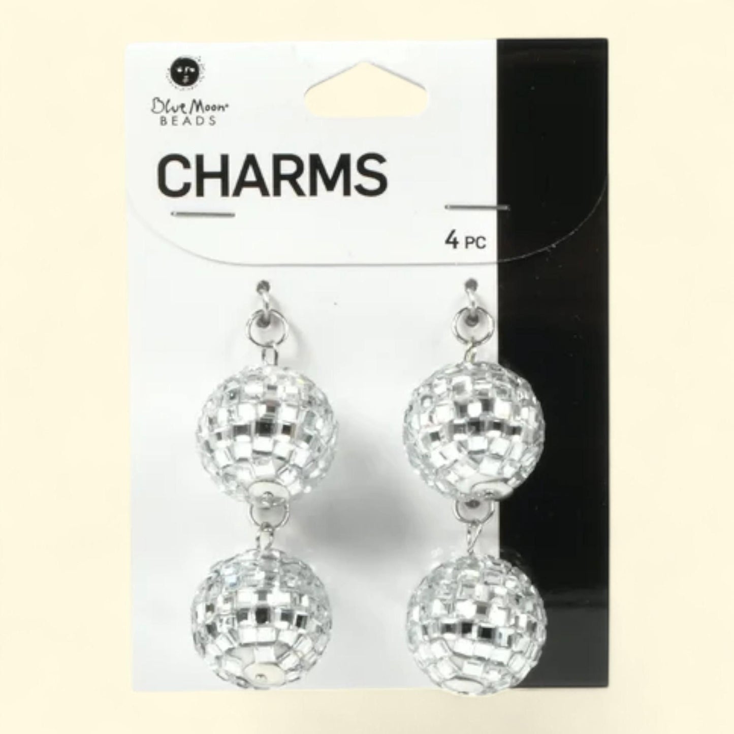 Blue Moon Beads Acrylic Disco Charms, 4 pcs