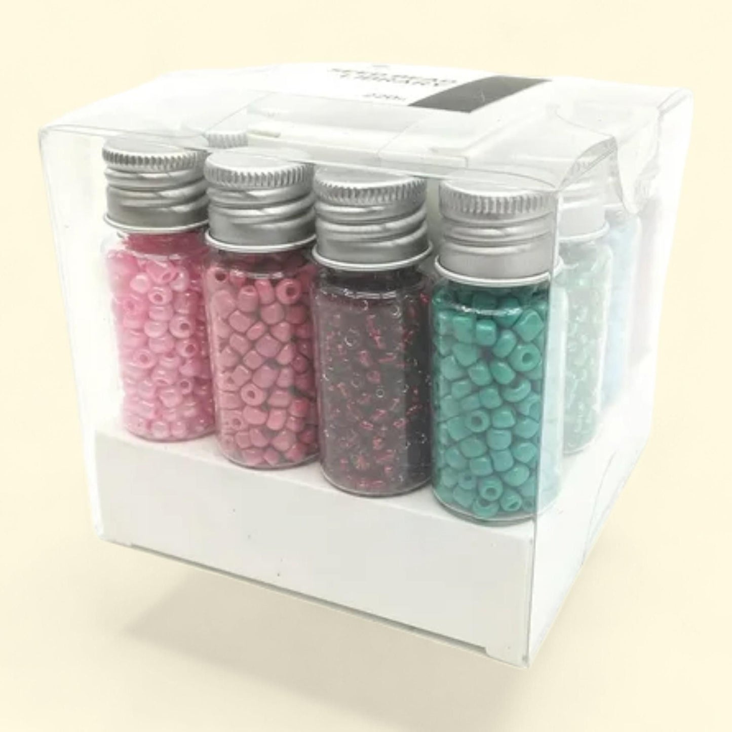 Blue Moon Beads Bright Rainbow Glass Seed Bead Mix, 12 Bottles