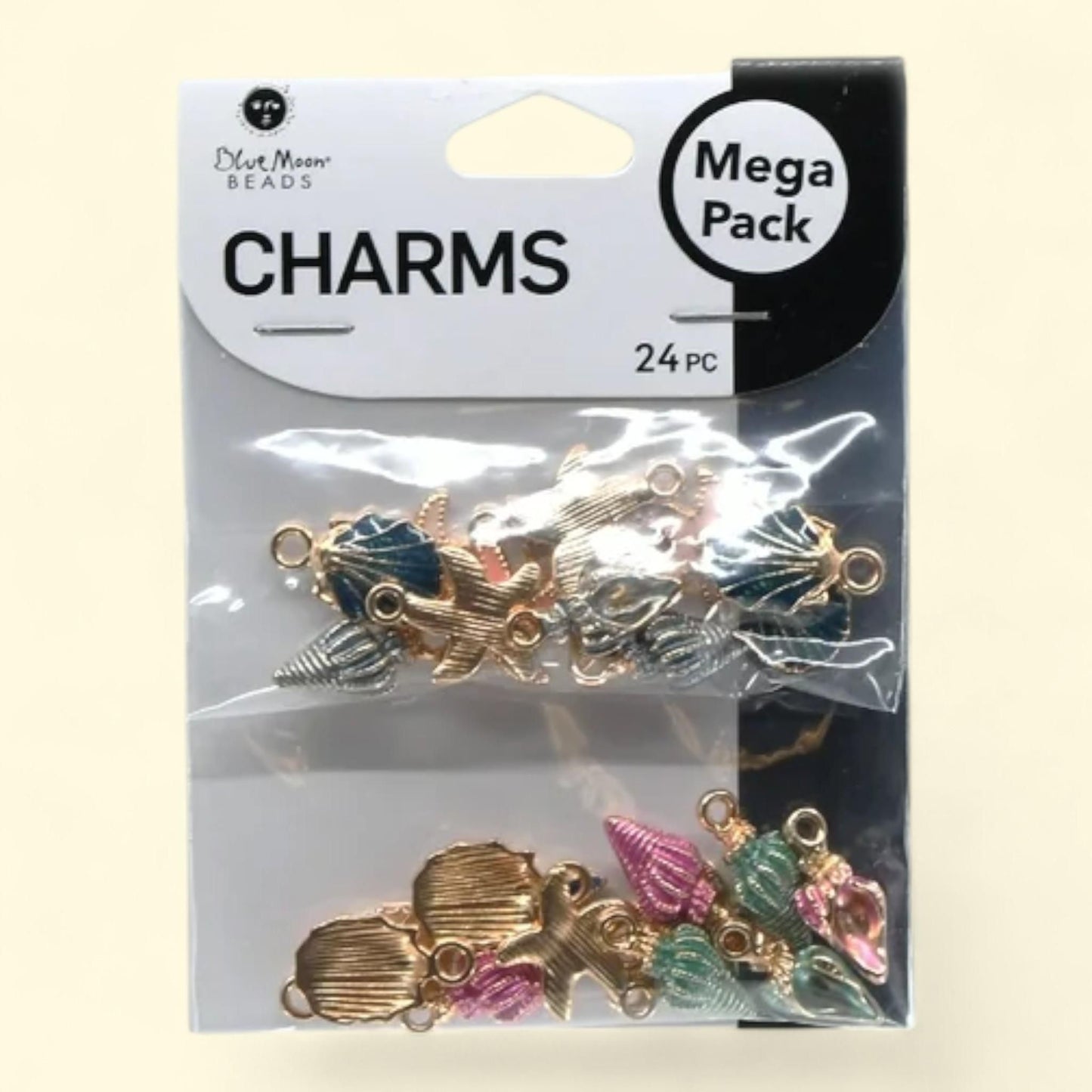 Blue Moon Beads Mega Set of Sea Gold Charms, 24 pcs