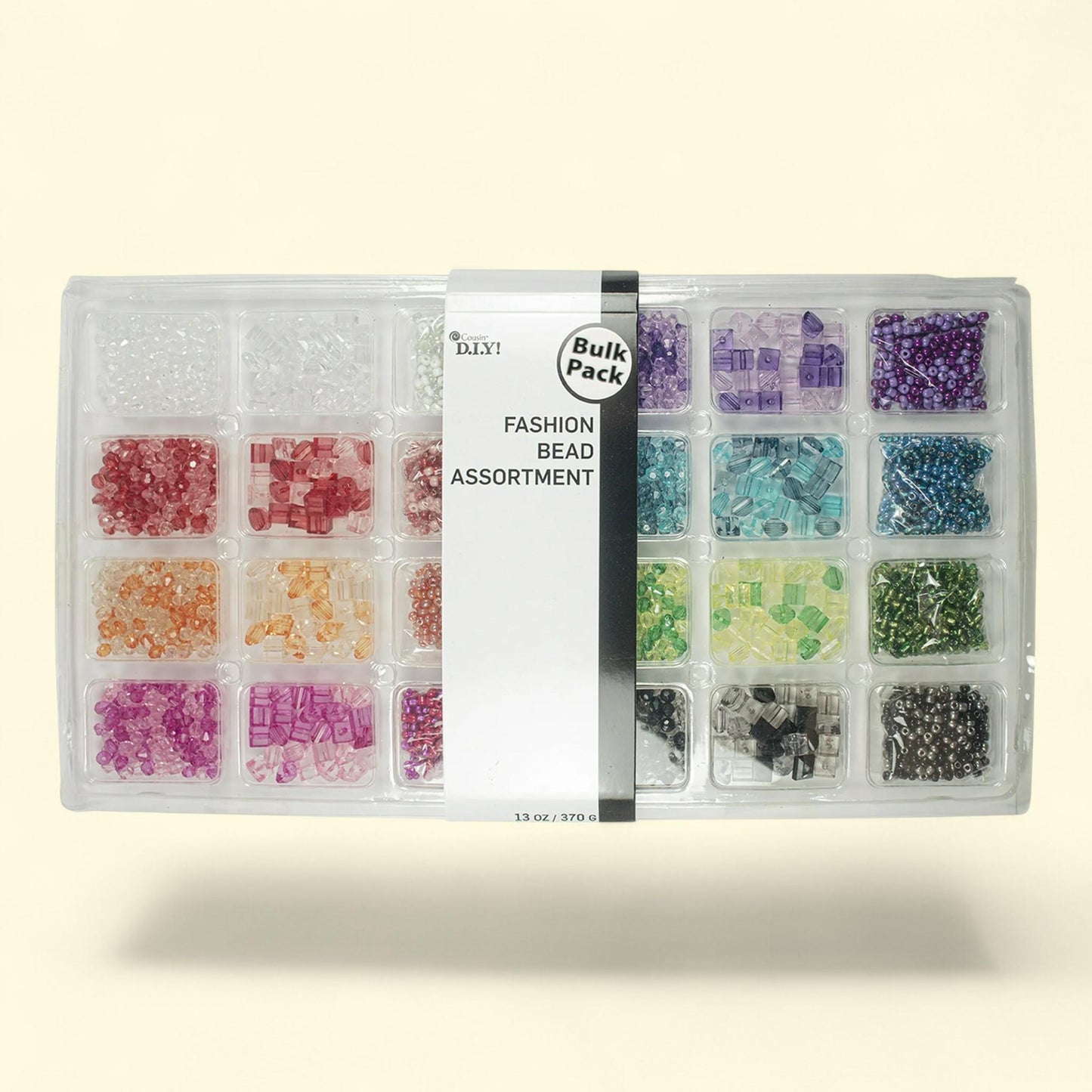 Cousin Acrylic Bead Assortment Mix, Rainbow Colors, 2500 pcs
