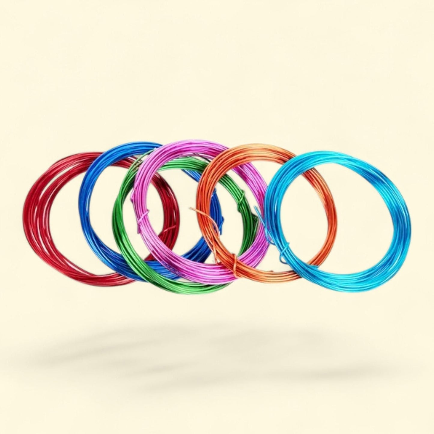 Cousin Beading Wire Bulk Pack, Bright Multi-Color, (6) 9 ft Rolls, 18 Ga, Aluminum