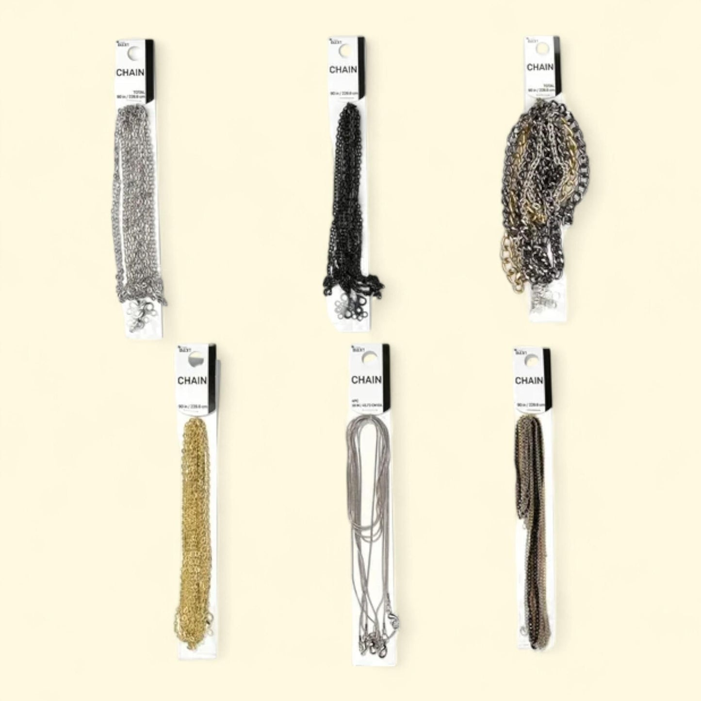 Cousin Jewelry Chain Bundle, Mixed Bulk, 522 in, Silver, Gold, Blac... — authentic US product shipped worldwide by Treatspree