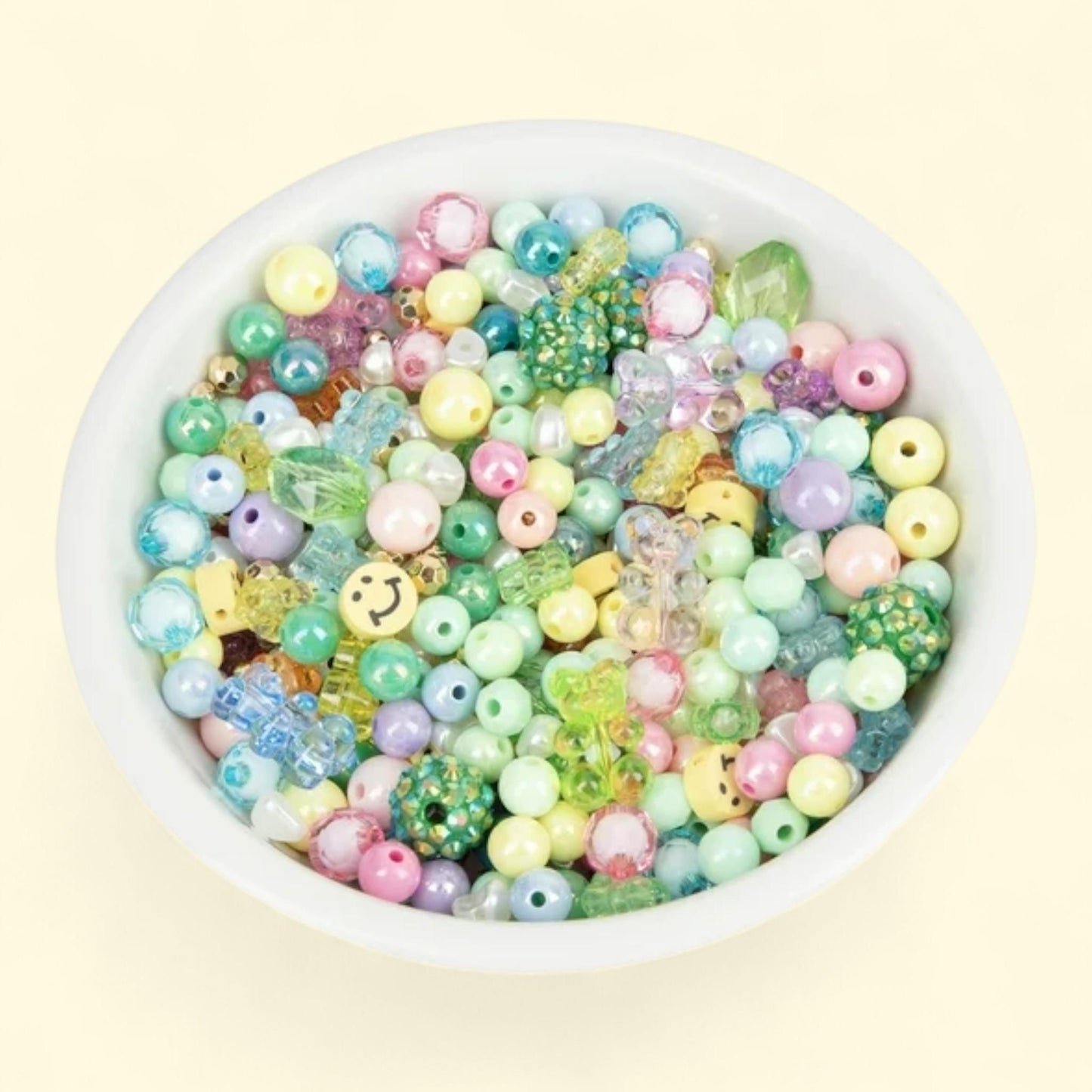 Cousin Pastel Macaroon Acrylic Beads, 135g, 500 pcs