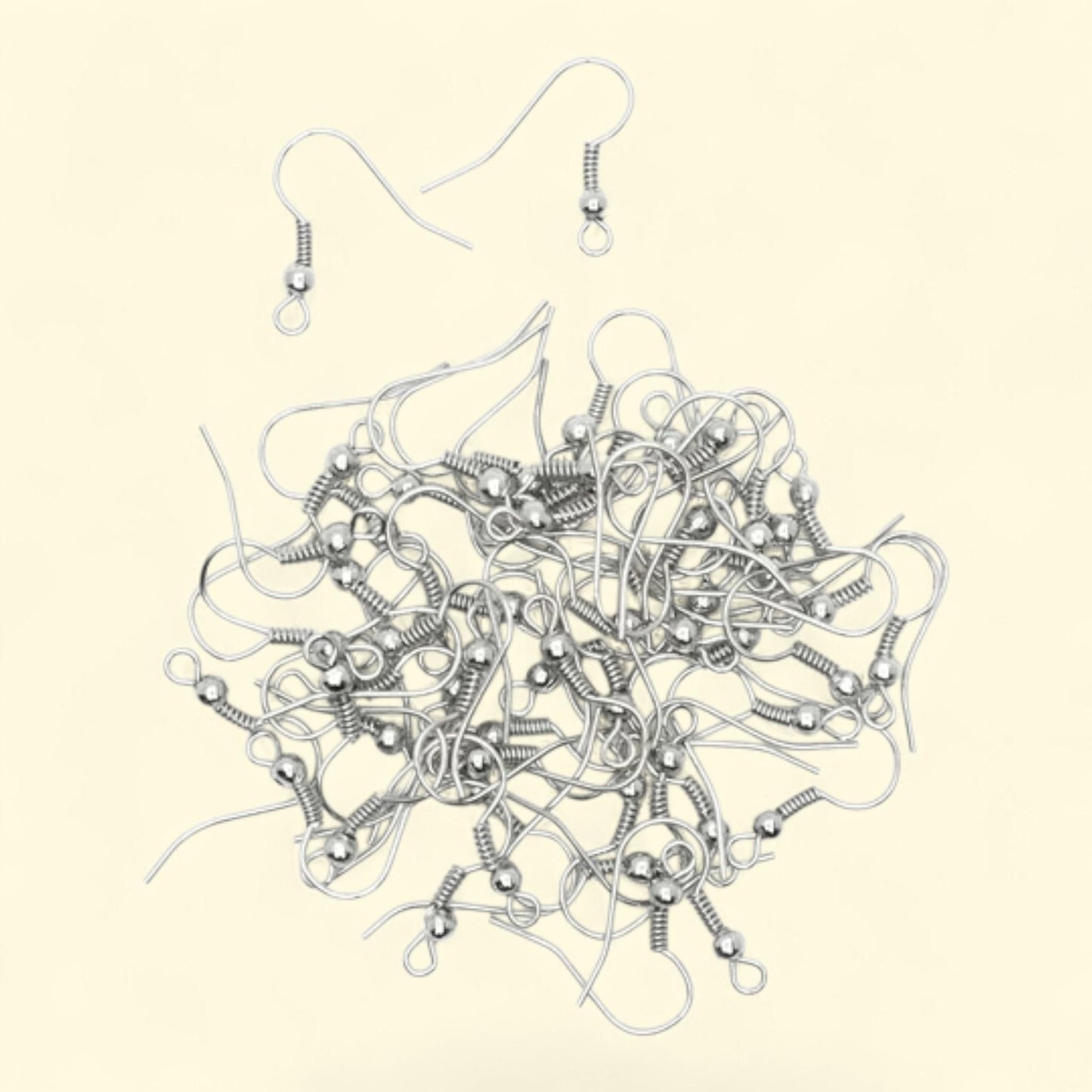 Cousin Earwires, Silver, 136 pcs